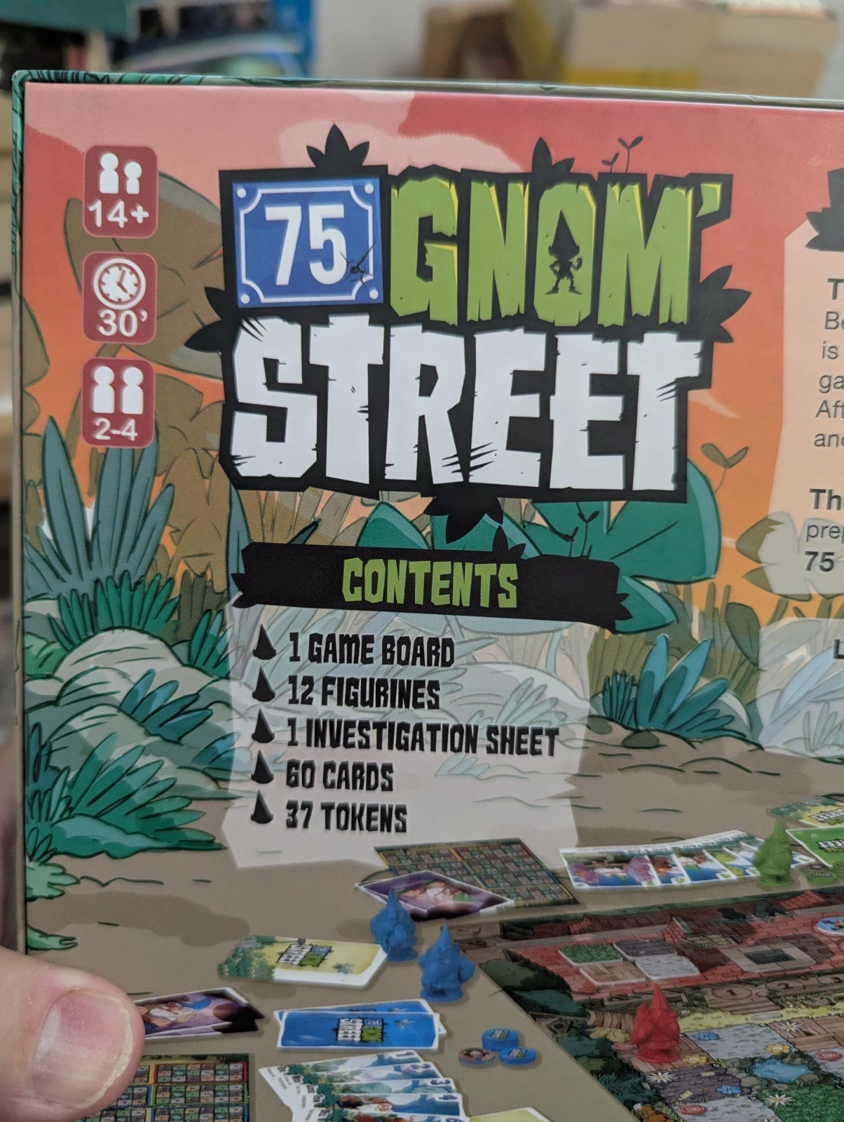 75 GNOM’ STREET Board Game 100% COMPLETE 2016 Area Control Game GNOME