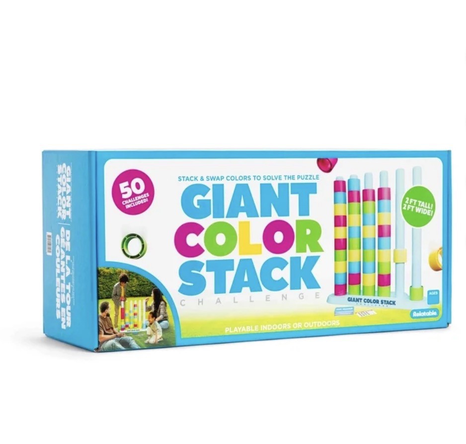 Giant Color Stack Challenge by Relatable – Strategy Stacking Game with 50 Puzzle