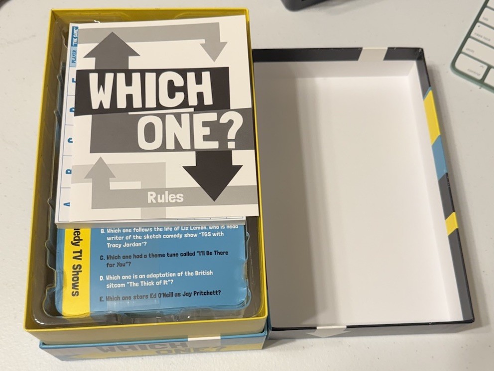 WHICH ONE? Q&A Matching Game by Ginger Fox-Play Solo or With Others-New-Open Box