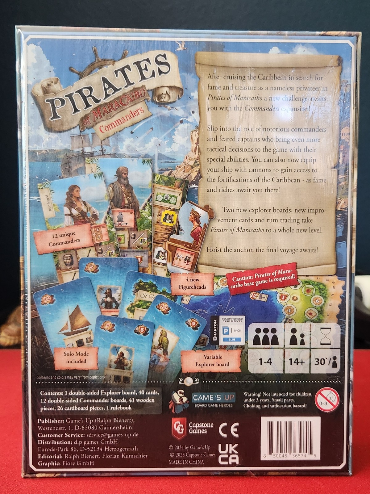 Pirates of Maracaibo Commanders Expansion Board Game by Capstone Games NEW