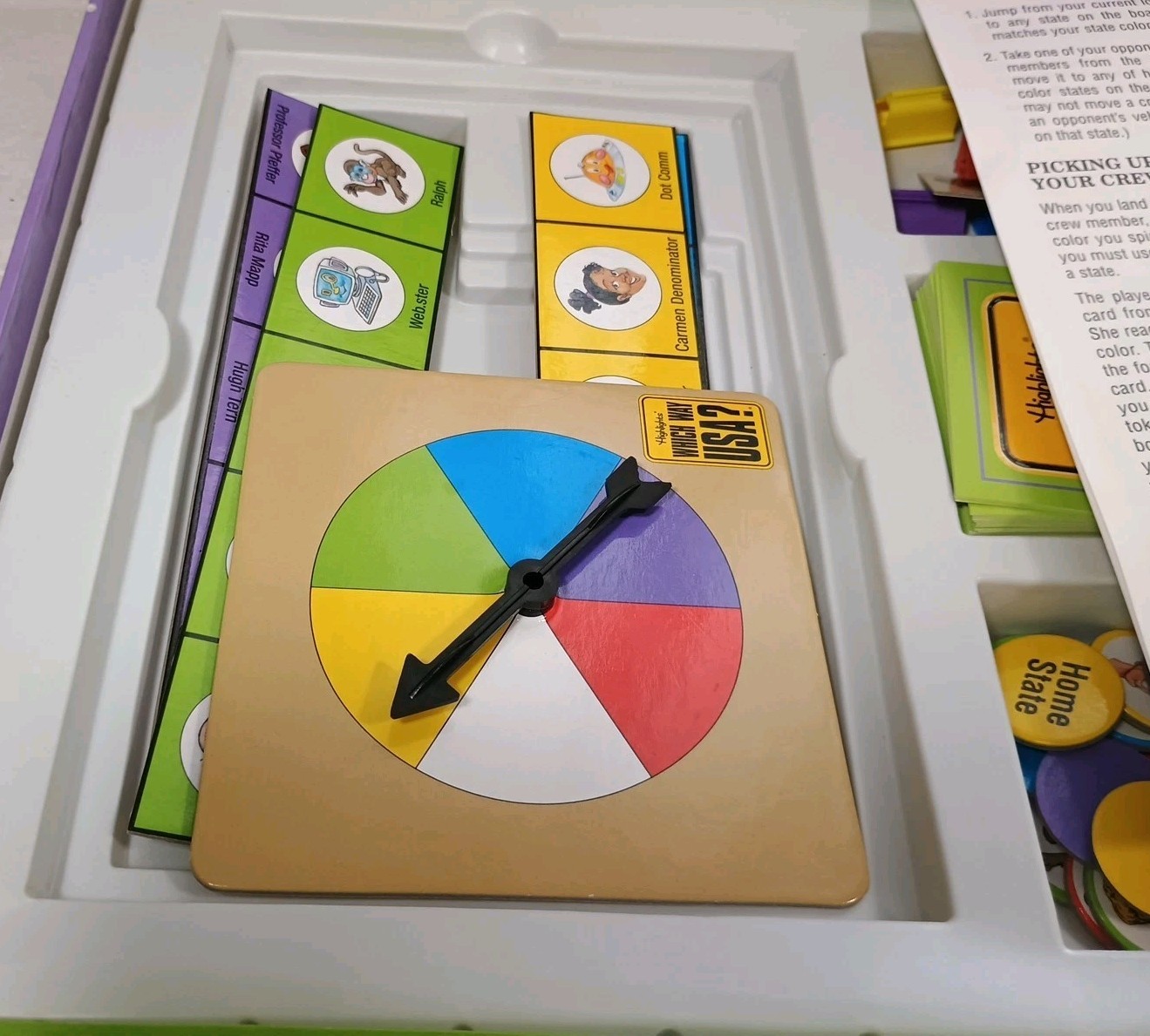 VTG Highlights Which Way USA? Board Game 100% Complete One Torn Corner