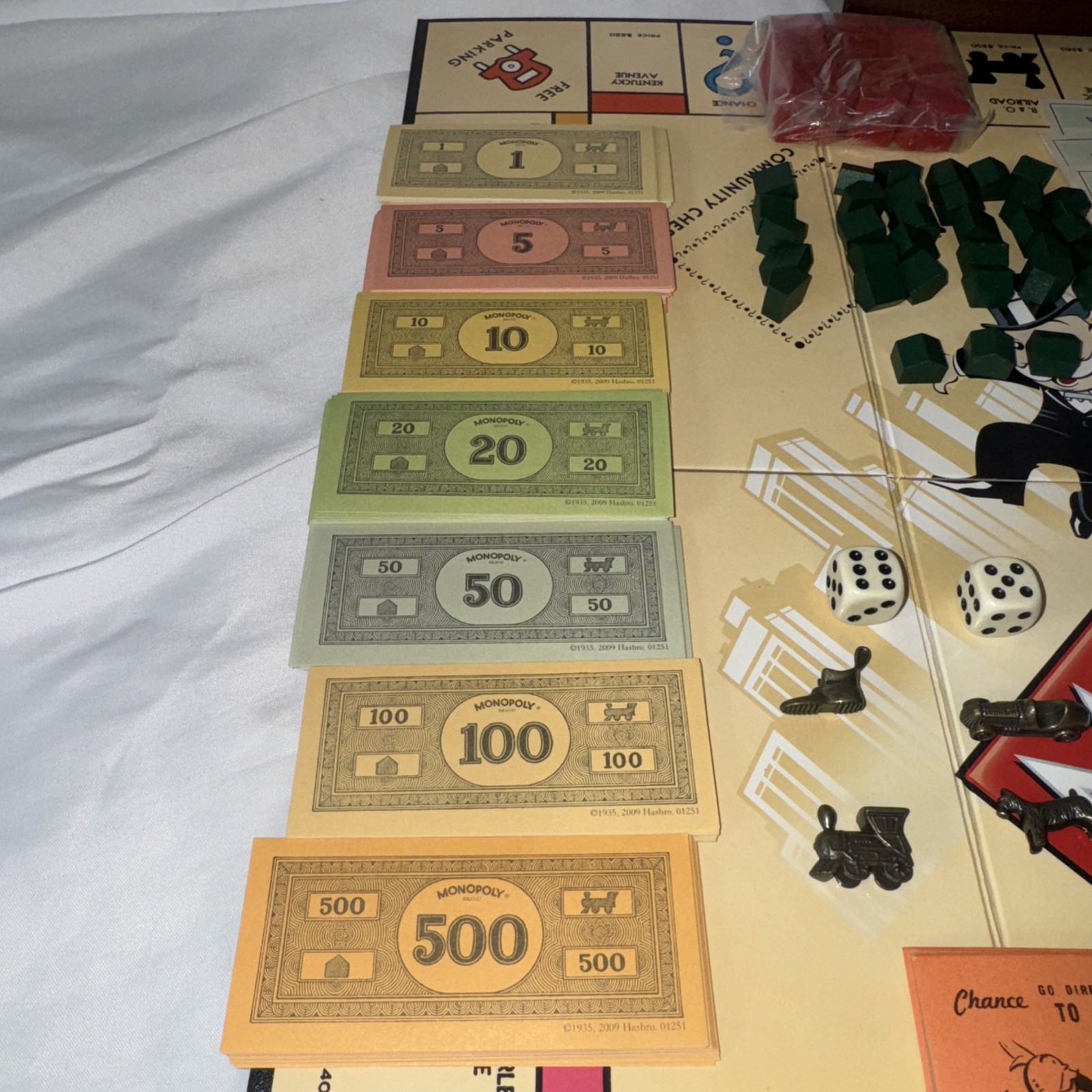 MONOPOLY ~ VINTAGE COLLECTION BOOKSHELF WOODEN BOX 2009 ~ 100% COMPLETE ~ EUC ~