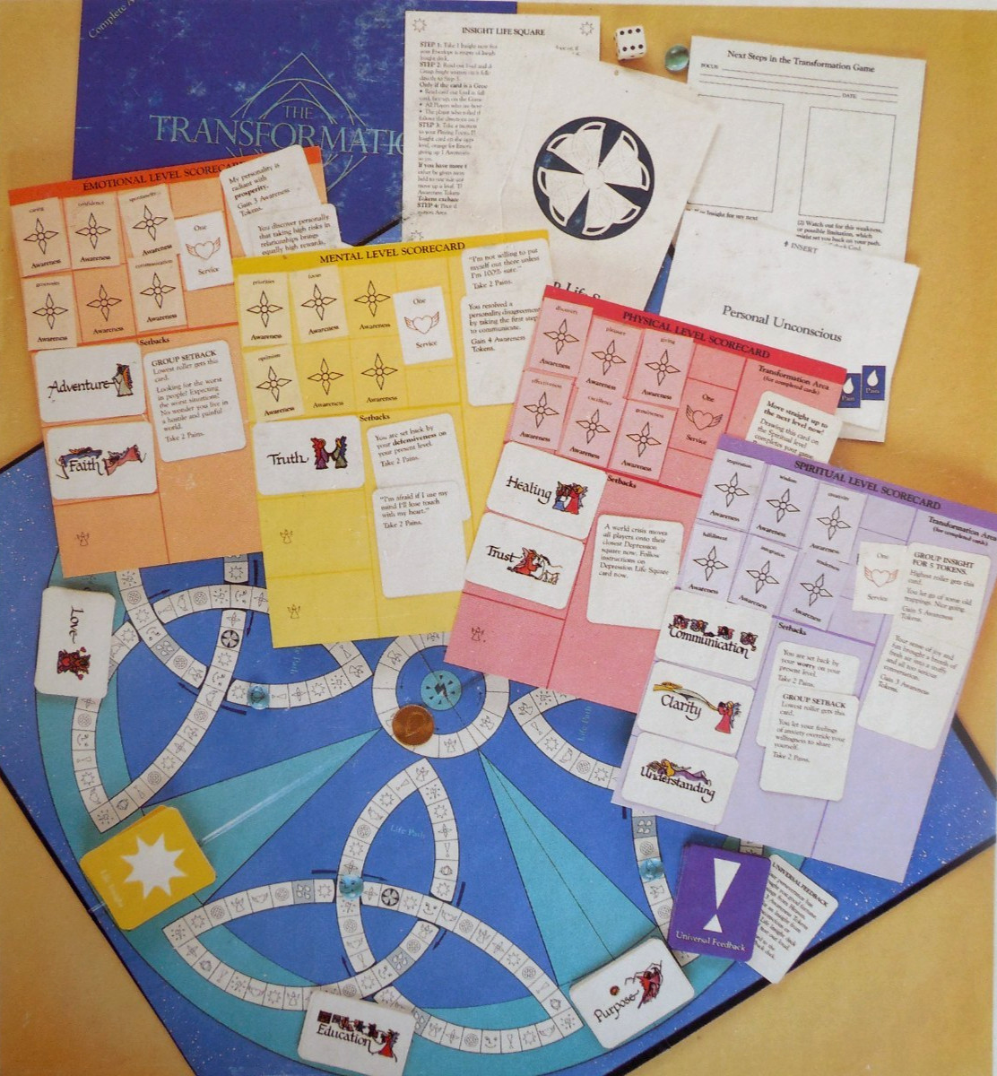 EUC Vntg 1999 U.S. Games Systems “The Transformation Game” w Complete Angel Deck