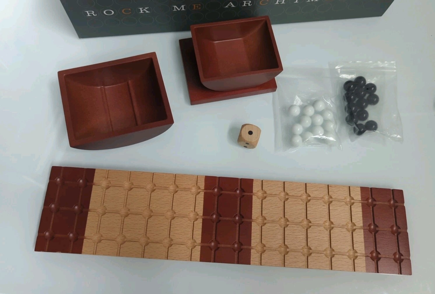 Marbles Brain Workshop Wooden Strategy Balance Game Complete w/ Box