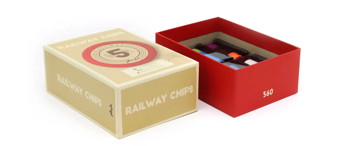 Playte Mini Chip 120 Premium Heavy 1.7g Board Game Tokens Set.