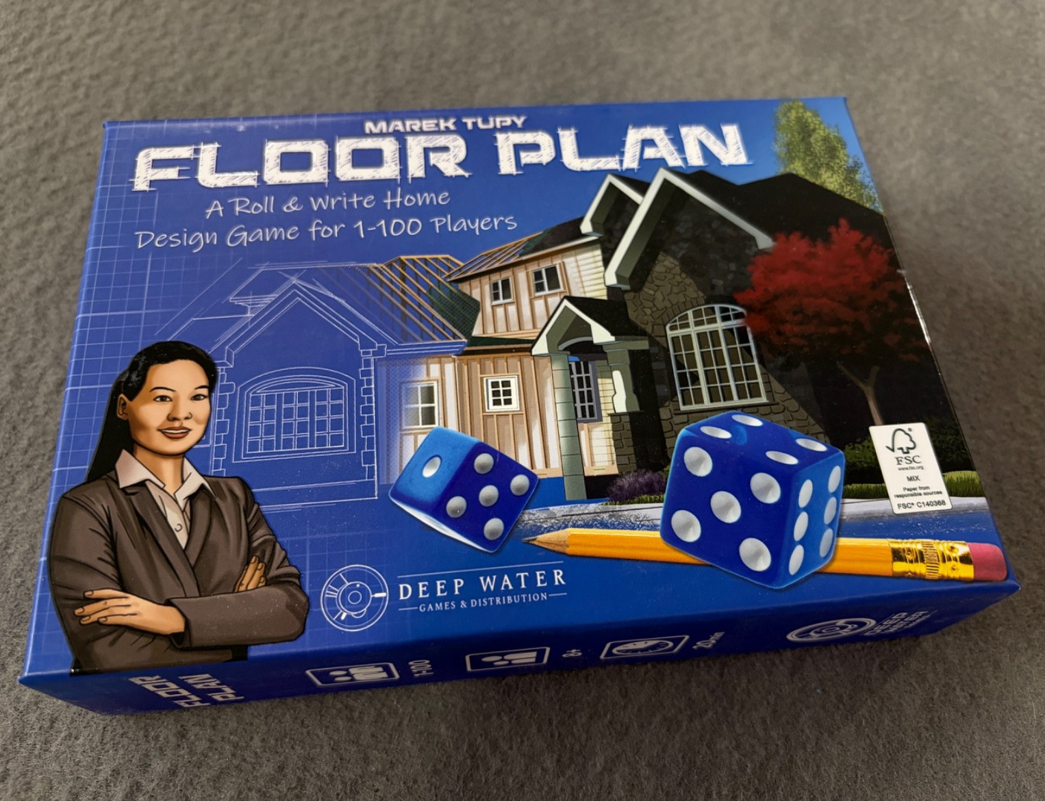 FLOOR PLAN Roll & Write Home Design Game • Deep Water Games (2020)