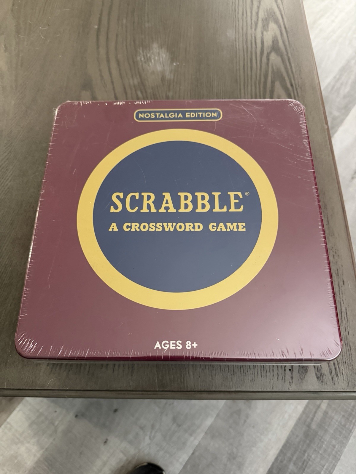 Scrabble Nostalgia Edition Collectible Tin Box Crossword Game