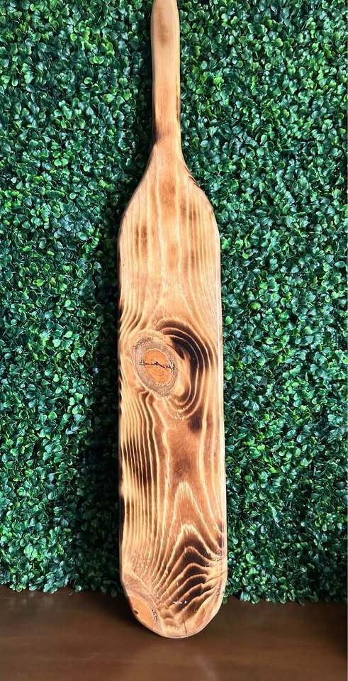 Handmade Rustic Wooden Cribbage Board Burned Wood Cabin Lodge