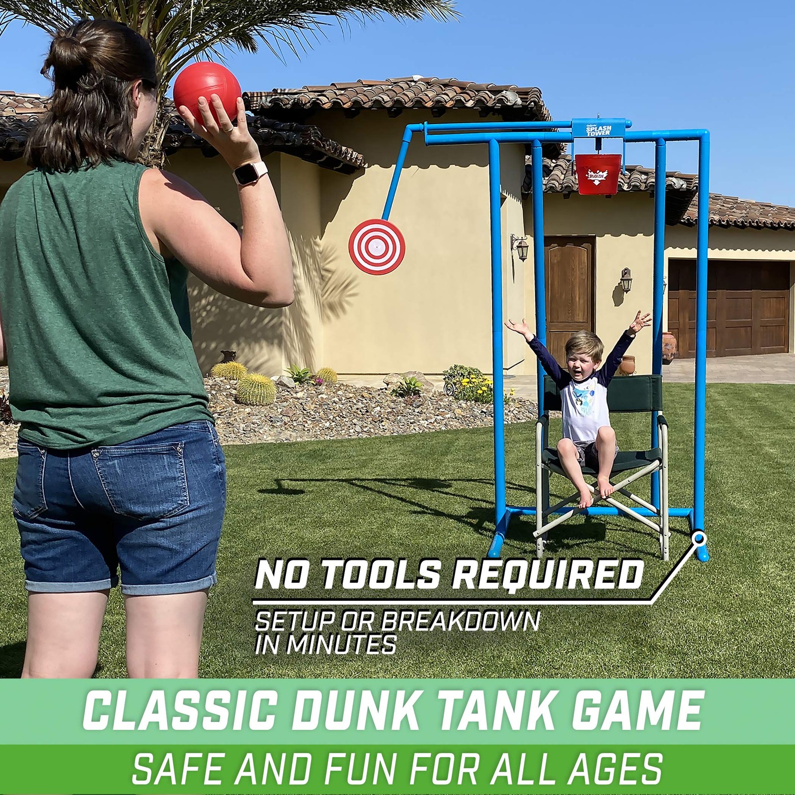 Water Dunk Game Splash Tower Soaking Tank Kids Adults GoSports