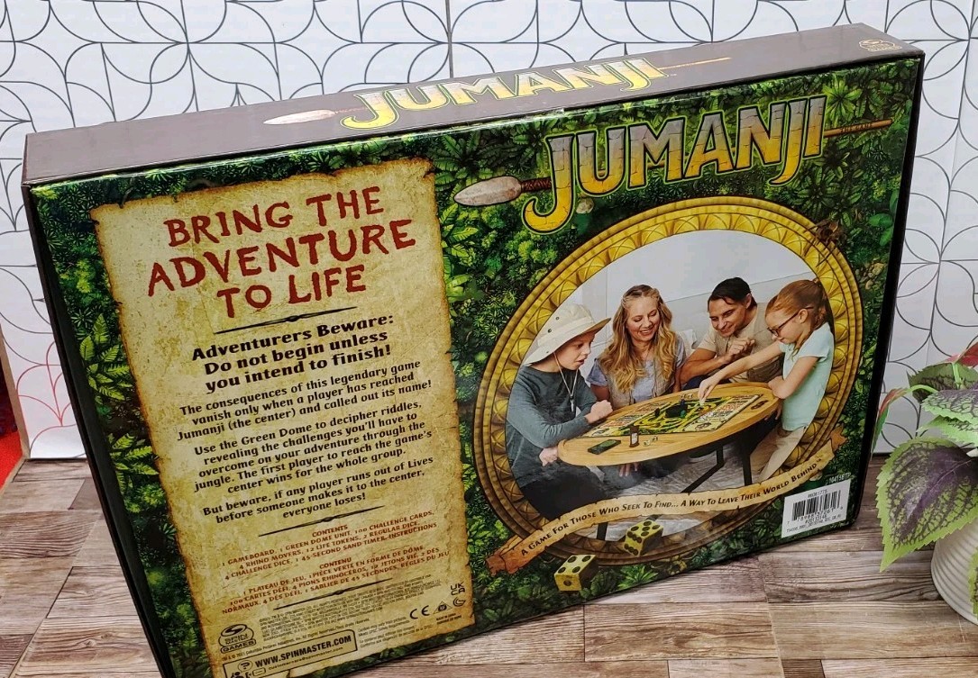 Jumanji The Game Classic Adventure Board Game Spin Master Games 2021 New Sealed