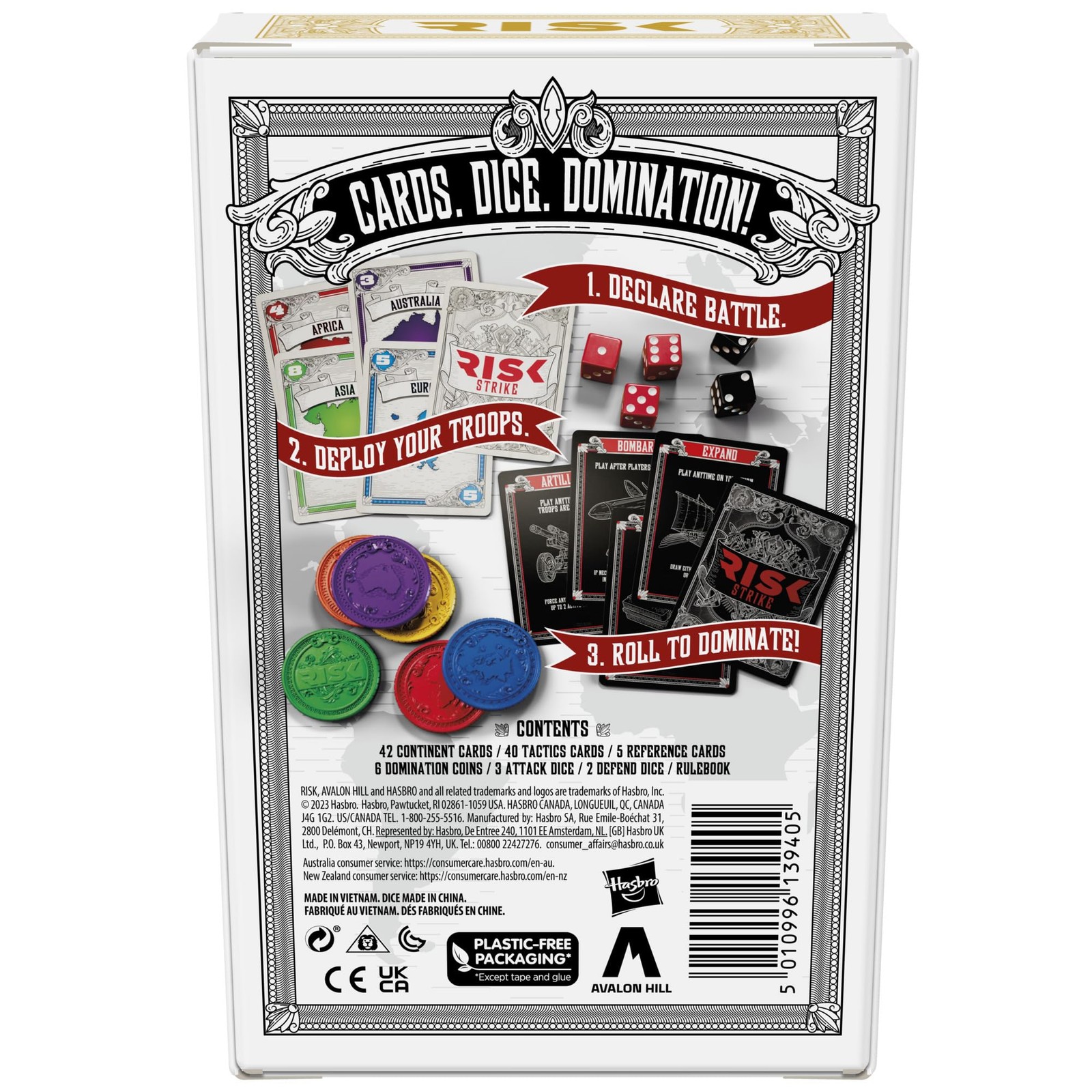 Risk Strike – Quick Strategy Game for 2-5 Players, Ages 10+, 20-Min Play