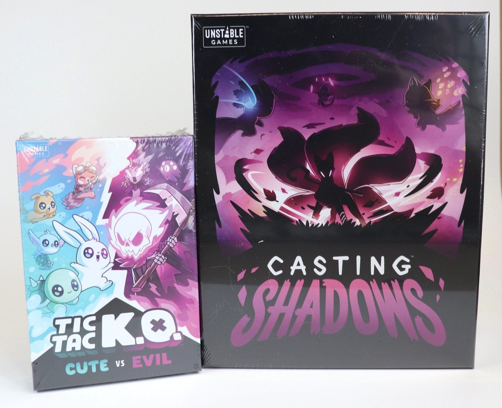 Casting Shadows + Tic Tac KO Cute Vs Evil Unstable Games Strategy 2-4players NEW