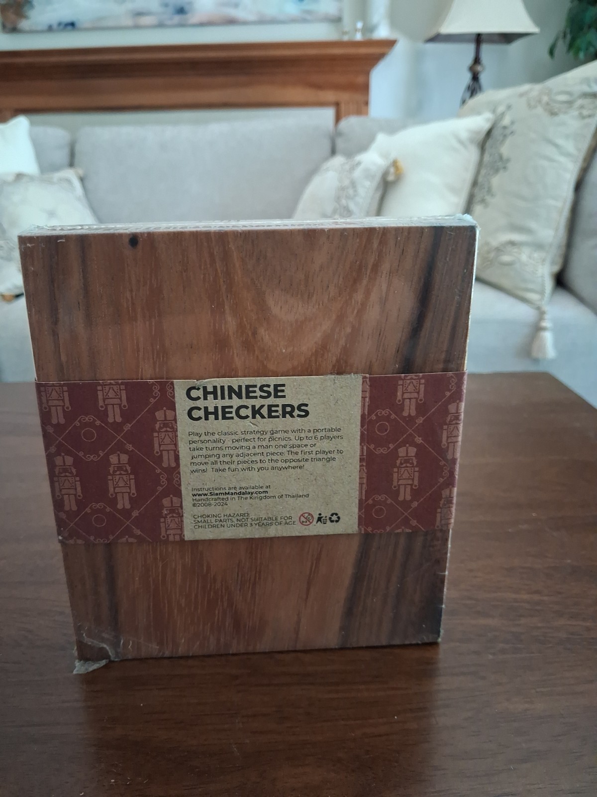 CHINESE CHECKERS Travel Size HANDCRAFTED WOOD PUZZLE Made In Thailand NEW SEALED