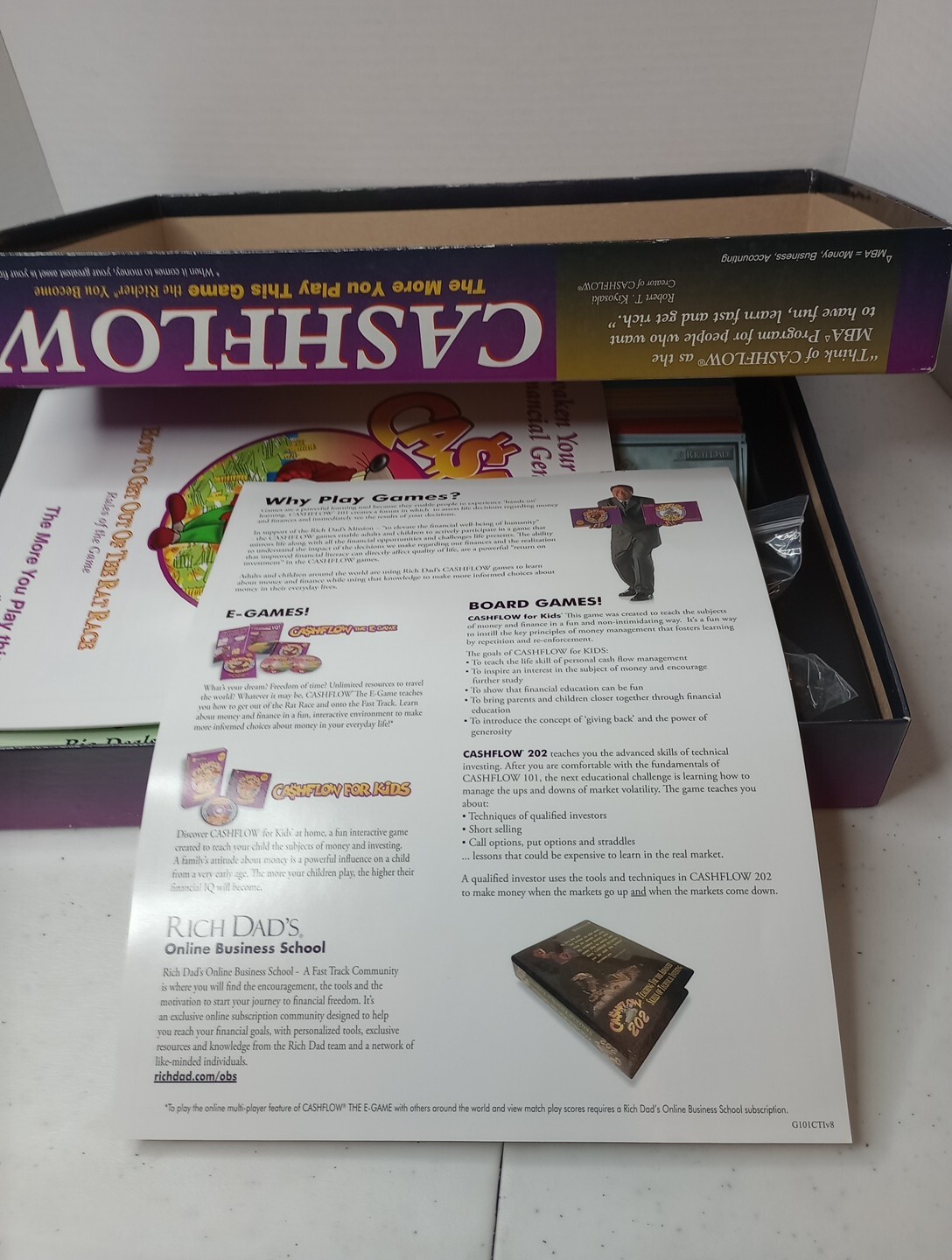 Cashflow Investing 101 Board Game Rich Dad Poor Dad Robert Kiyosaki Financial