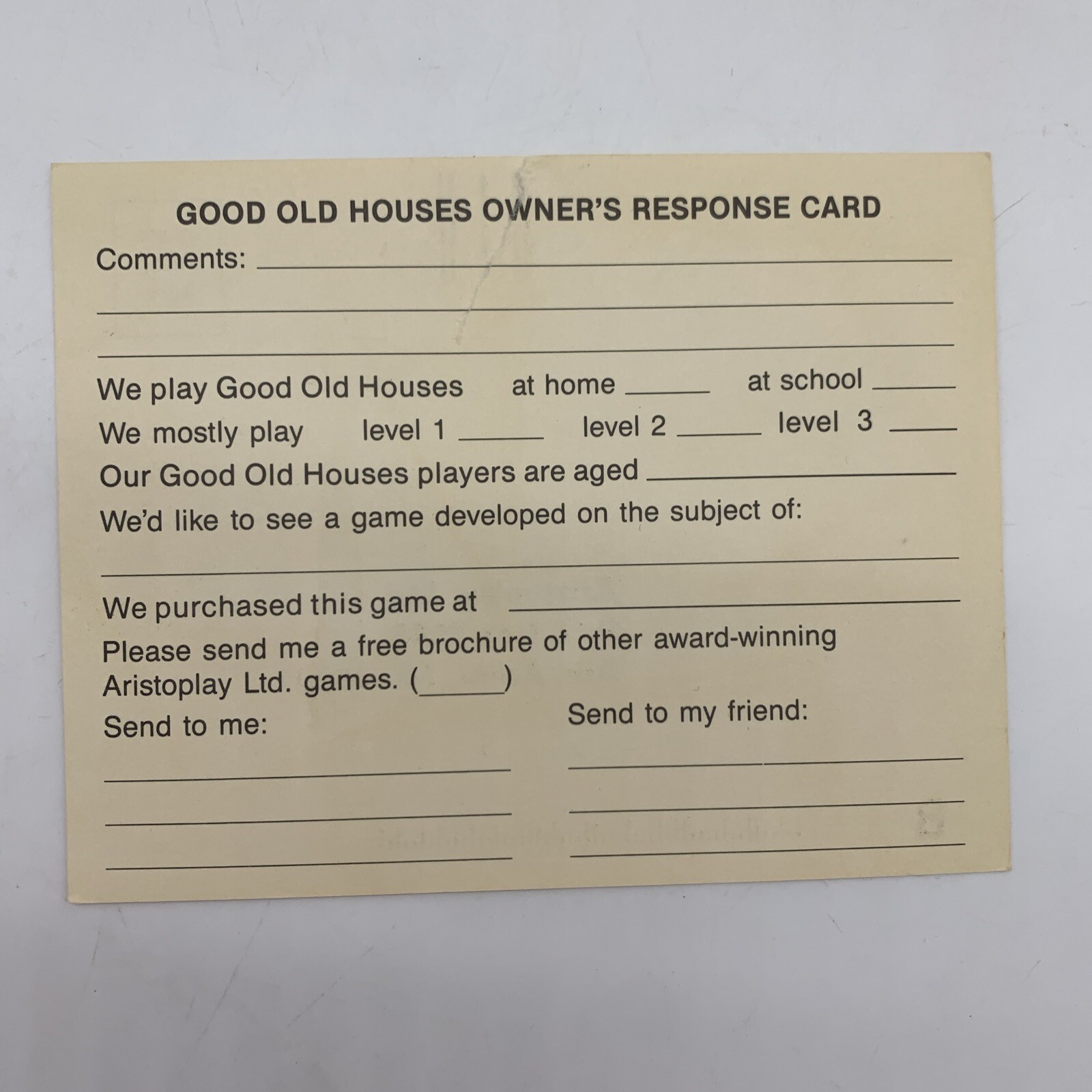 Aristoplay Good Old Houses Puzzle Game Historic American Architecture Styles VTG