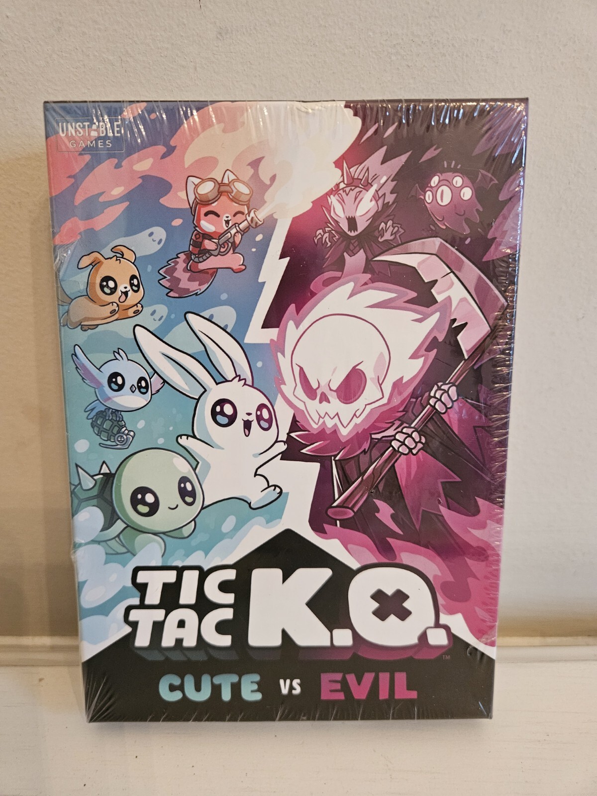 Tic Tac KO Cute vs Evil Card Game 8+ K.O. 2-4 Players Unstable Games New Sealed