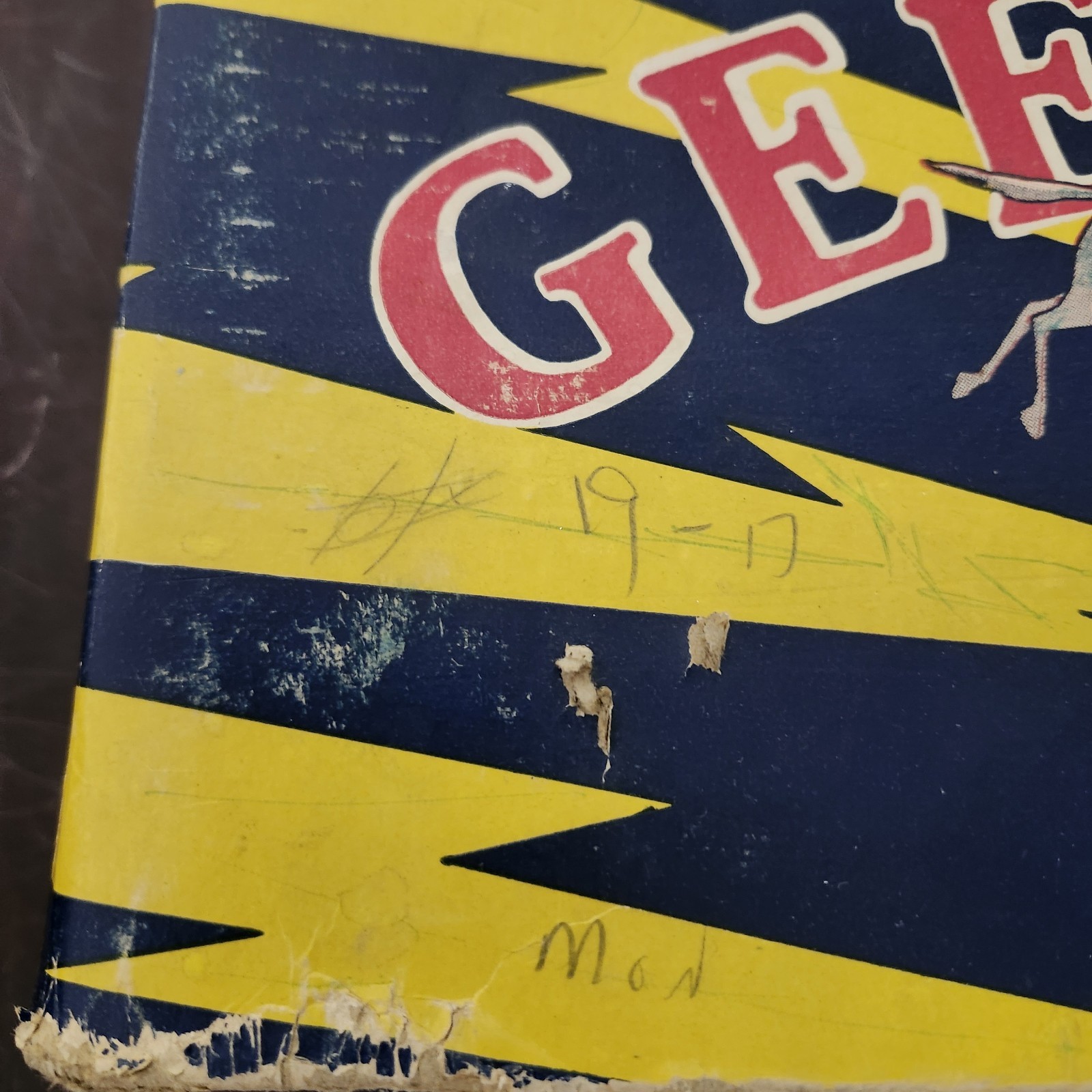 Vintage Gee-Wiz No.40 Racing Game Tin Litho Simulator Wolverine Horse Race Box