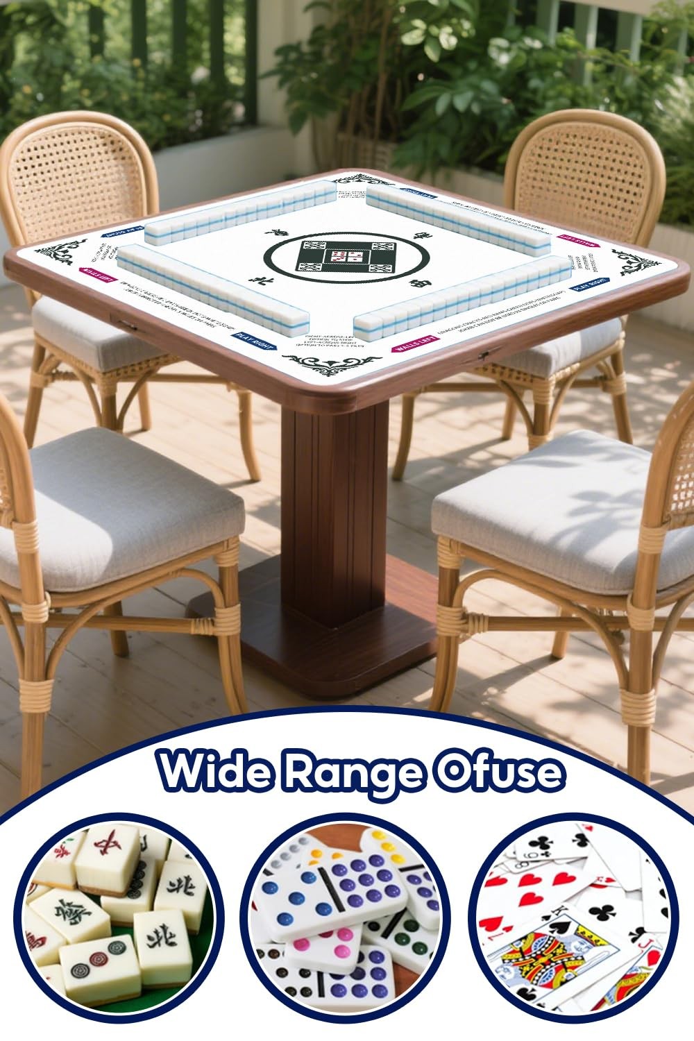 American Style 5×31.5 Foldable Anti Wrinkle Mahjong Table Top Game Mat 31.5Inch