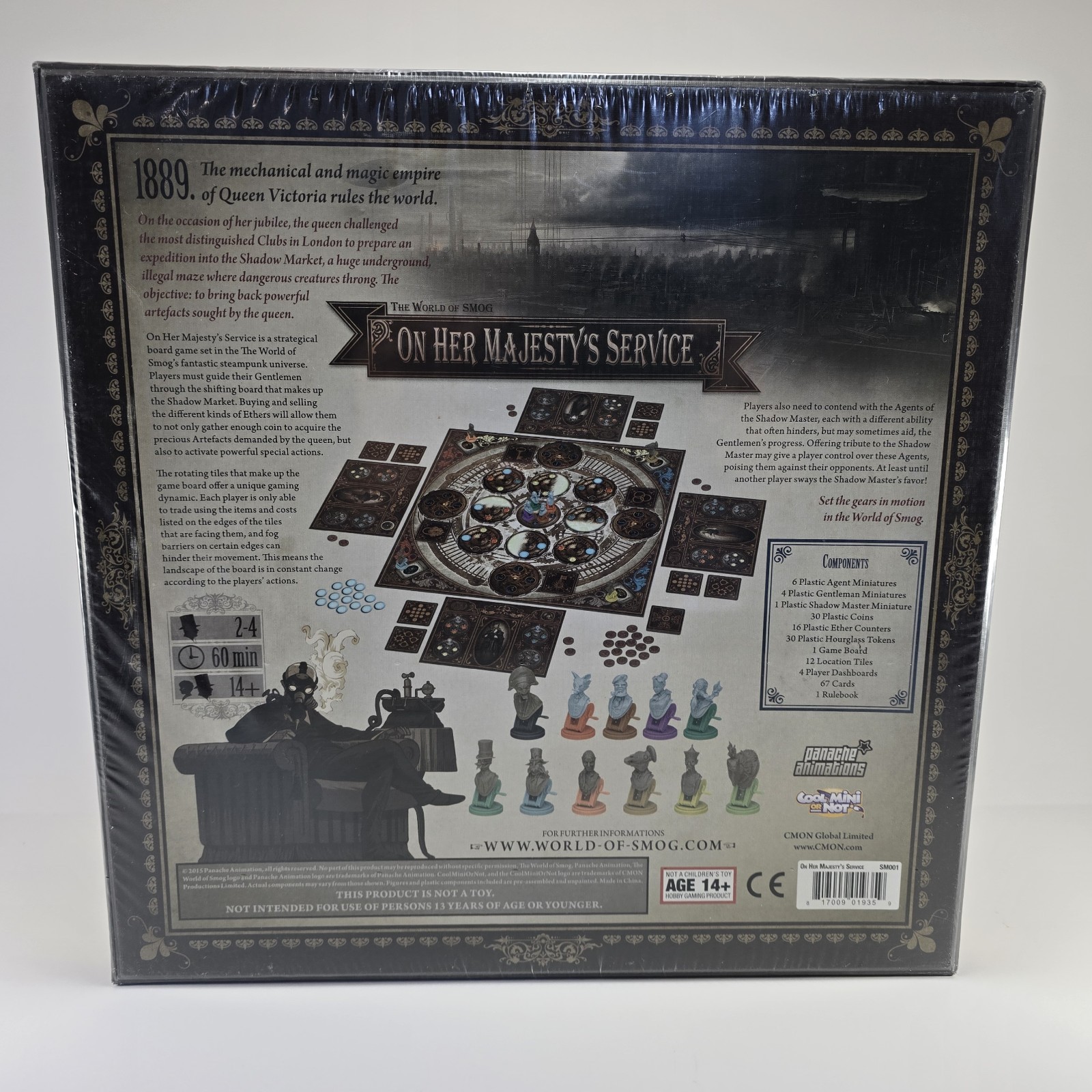 World of Smog On Her Majesty’s Service Steampunk Victorian Board Game NEW