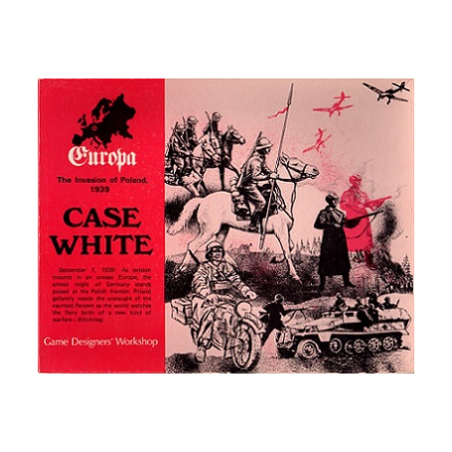 GDW Europa Case White (1st Ed, Pink and Red Box) Box VG/EX
