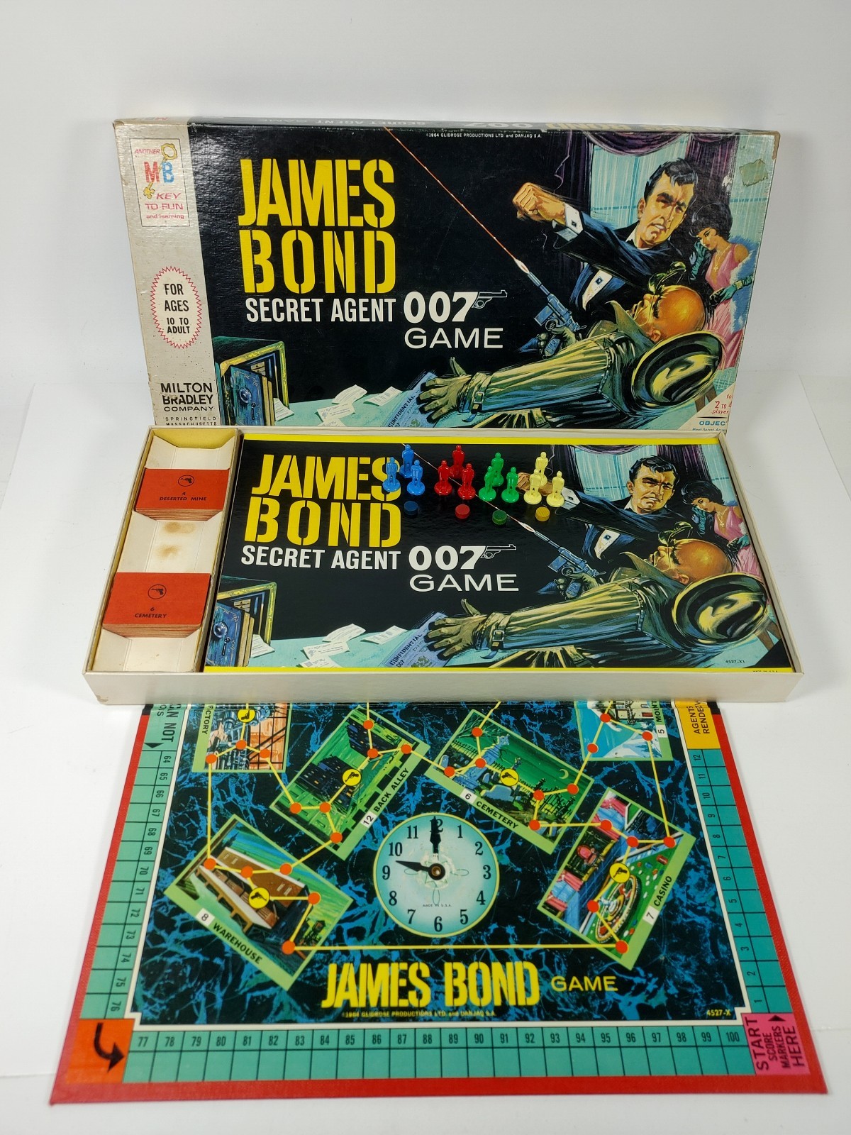 1964 James Bond Secret Agent 007 Board Game Complete Vintage Spy Milton Bradley