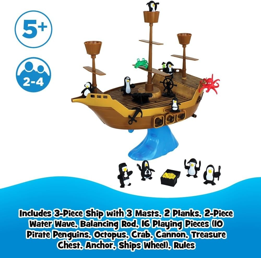 Kids Pirate Balance Board Game Family Game for Kids Adults Multi-Player Fun