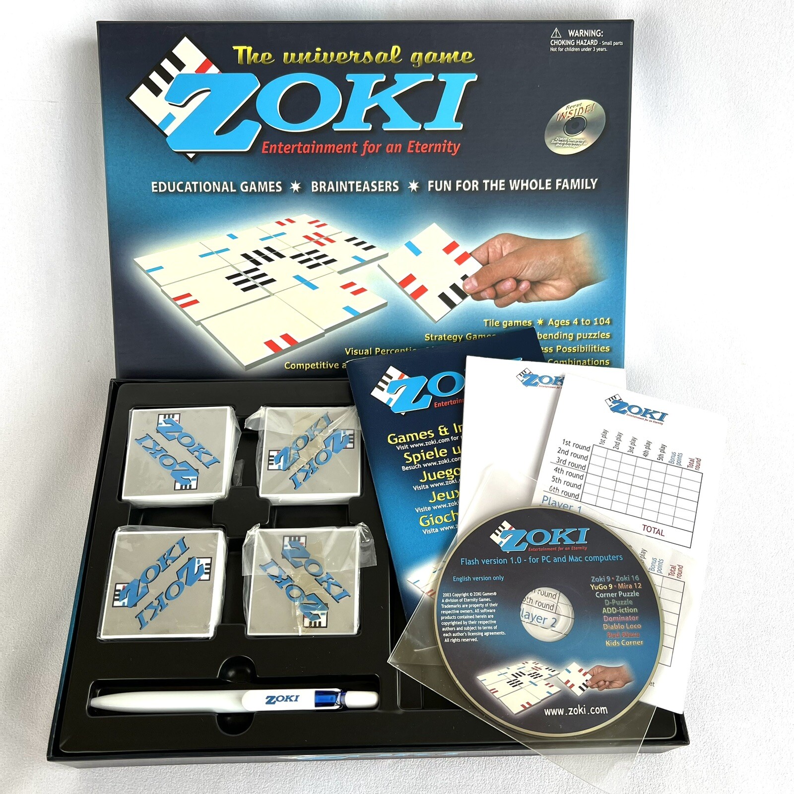 ZOKI Tile Matching Game Universal Deluxe Edition Entertainment Eternity CD ROM