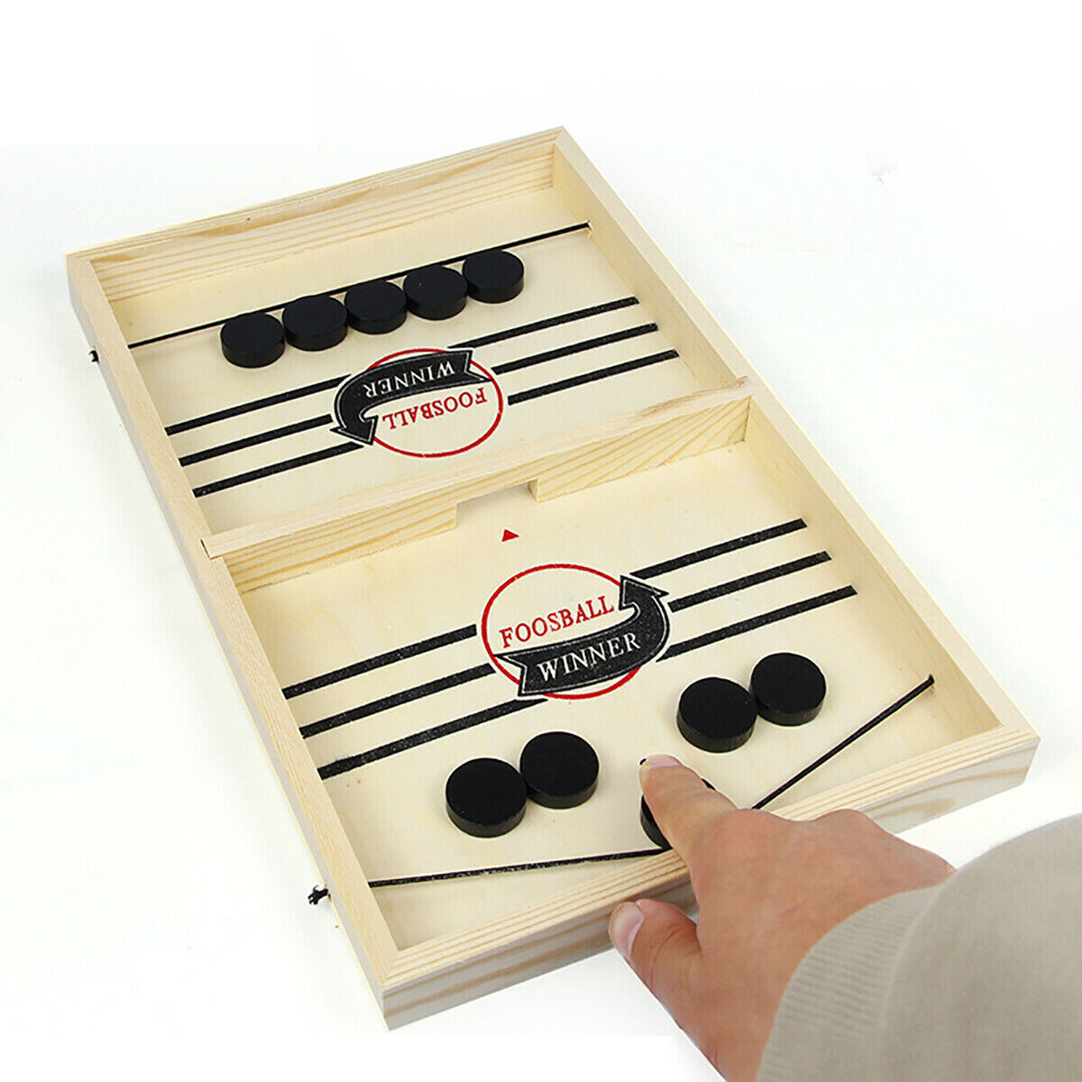 Wooden Fast Sling Puck Game Paced Table Winner Board Games For Parent-Child Toys
