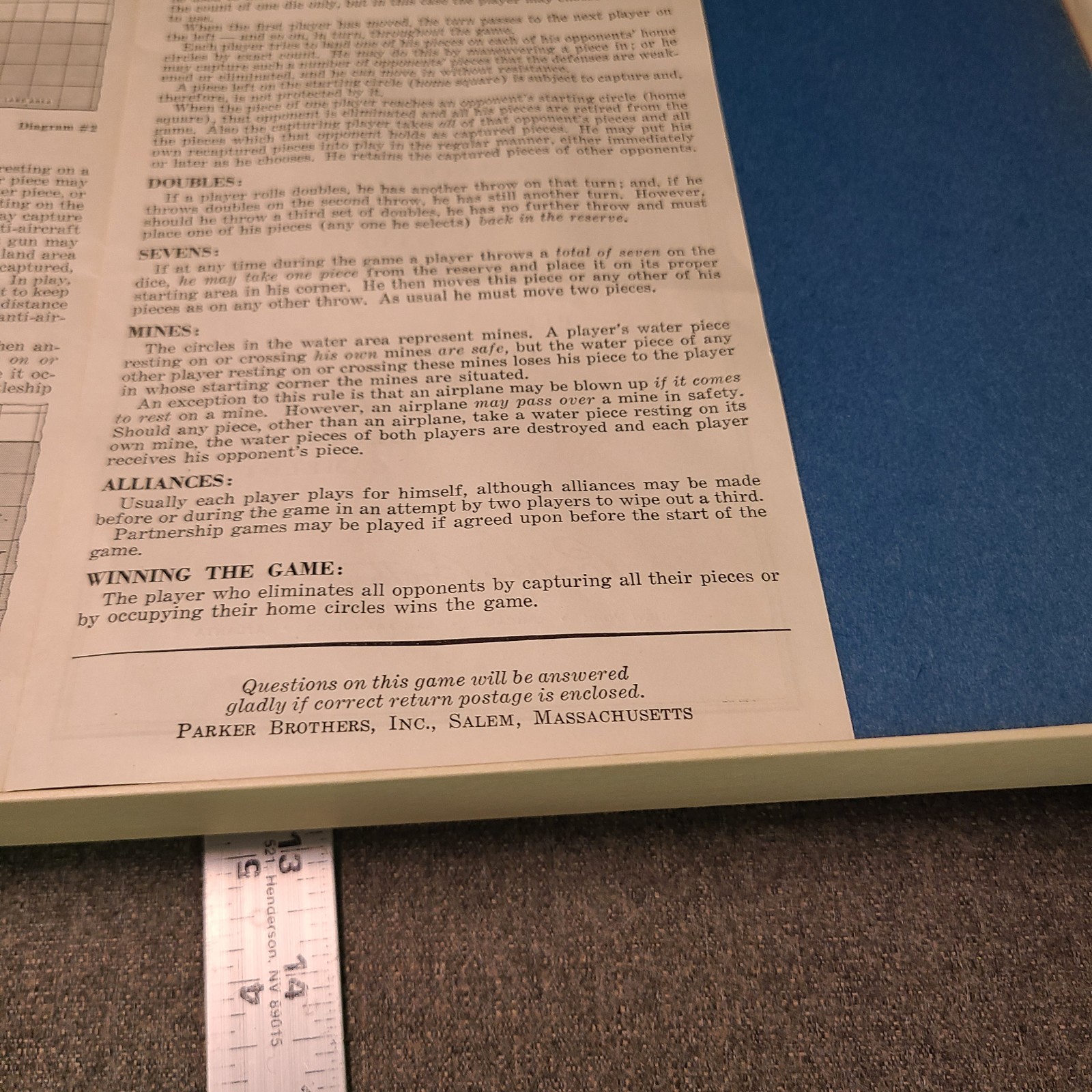 1940 Parker Brothers Conflict Land-Sea-Air War Board Game Metal Pieces Complete!