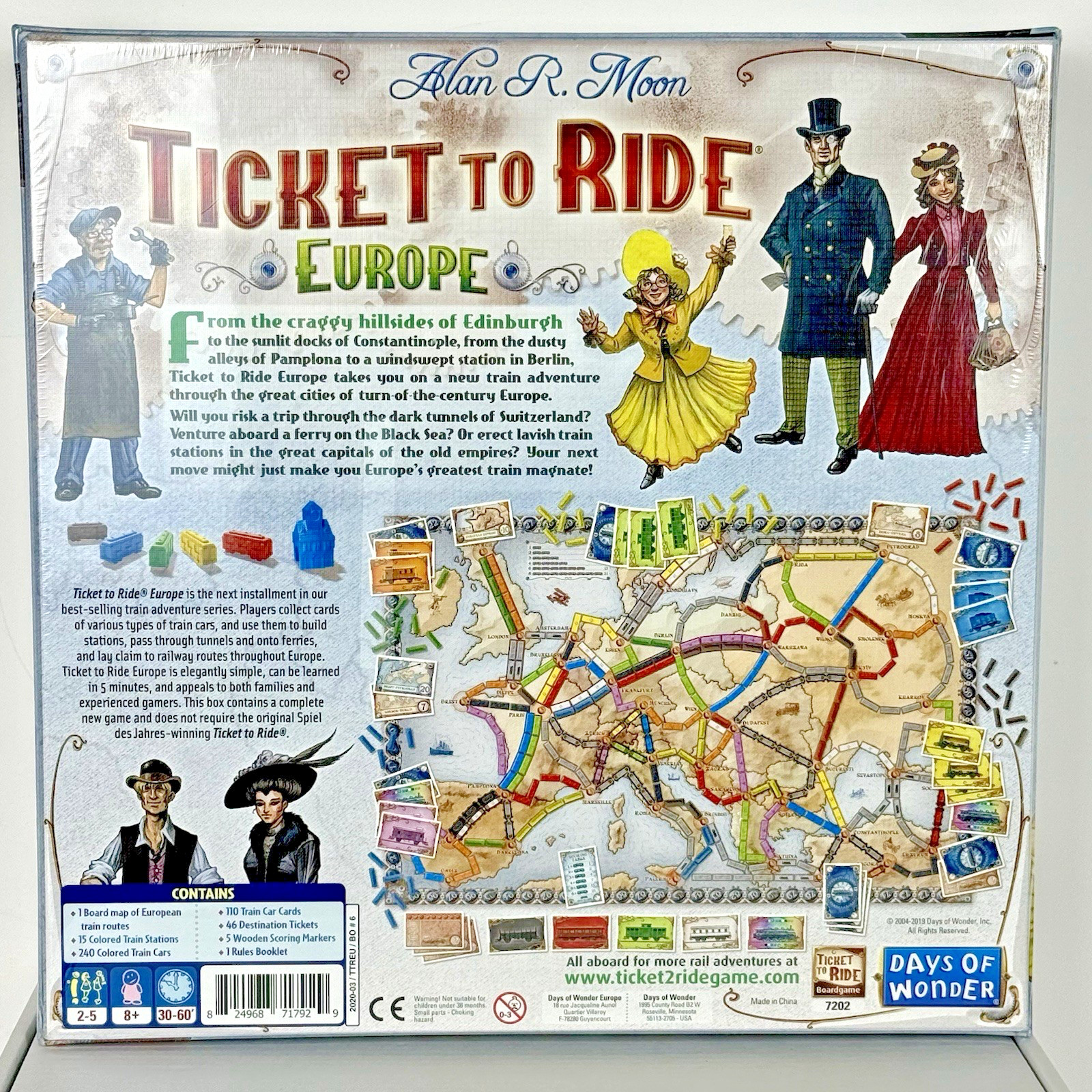 Ticket to Ride Europe Board Game Days of Wonder 7202 – New Sealed