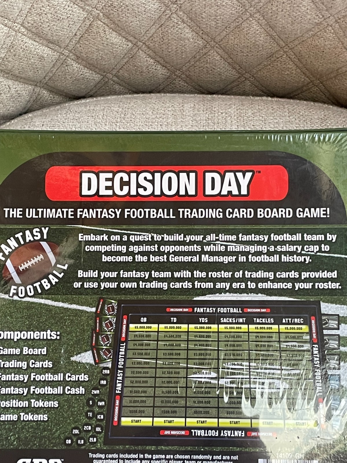 GDC DECISION DAY NFL FANTASY FOOTBALL TRADING CARD BOARD GAME SEALED NEW IN BOX