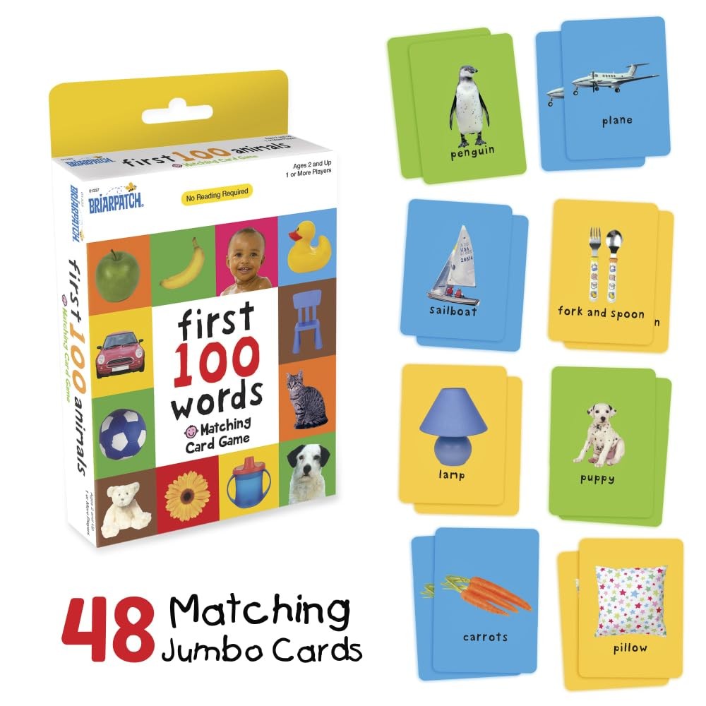 First 100 Words Matching Card Game, Based On Board Books By Roger Priddy, Pre