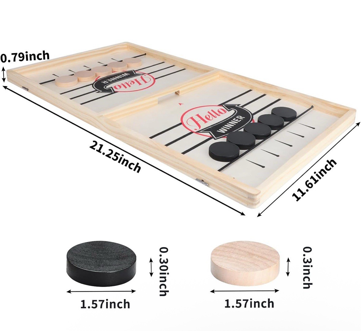Fast Sling Puck Game, Super Sling Puck Board Game, Large Size-2 Pack Brand New