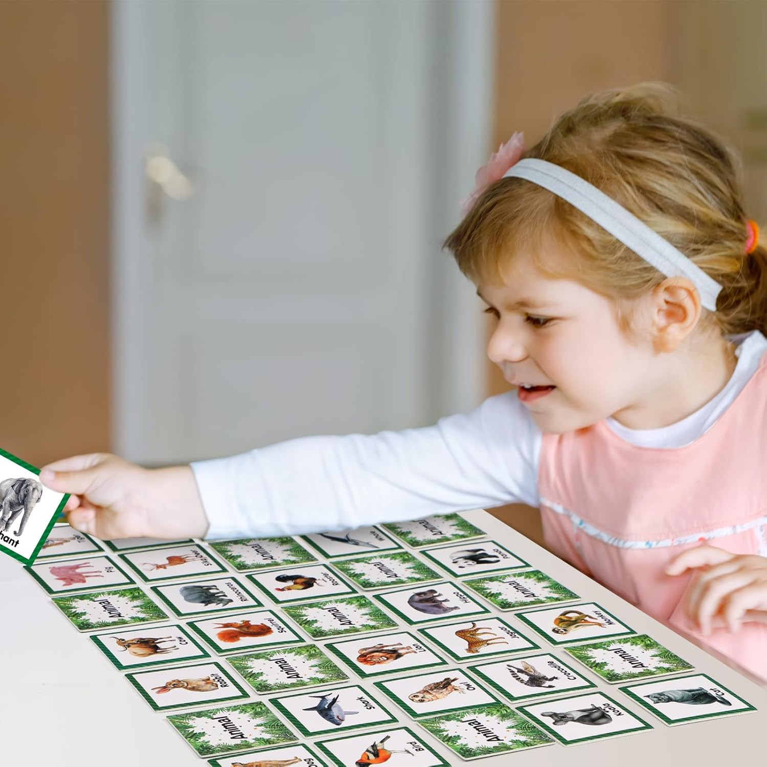 82 Pcs Memory Matching Games Animals Matching Cards Wild Animals Memory Game Jun