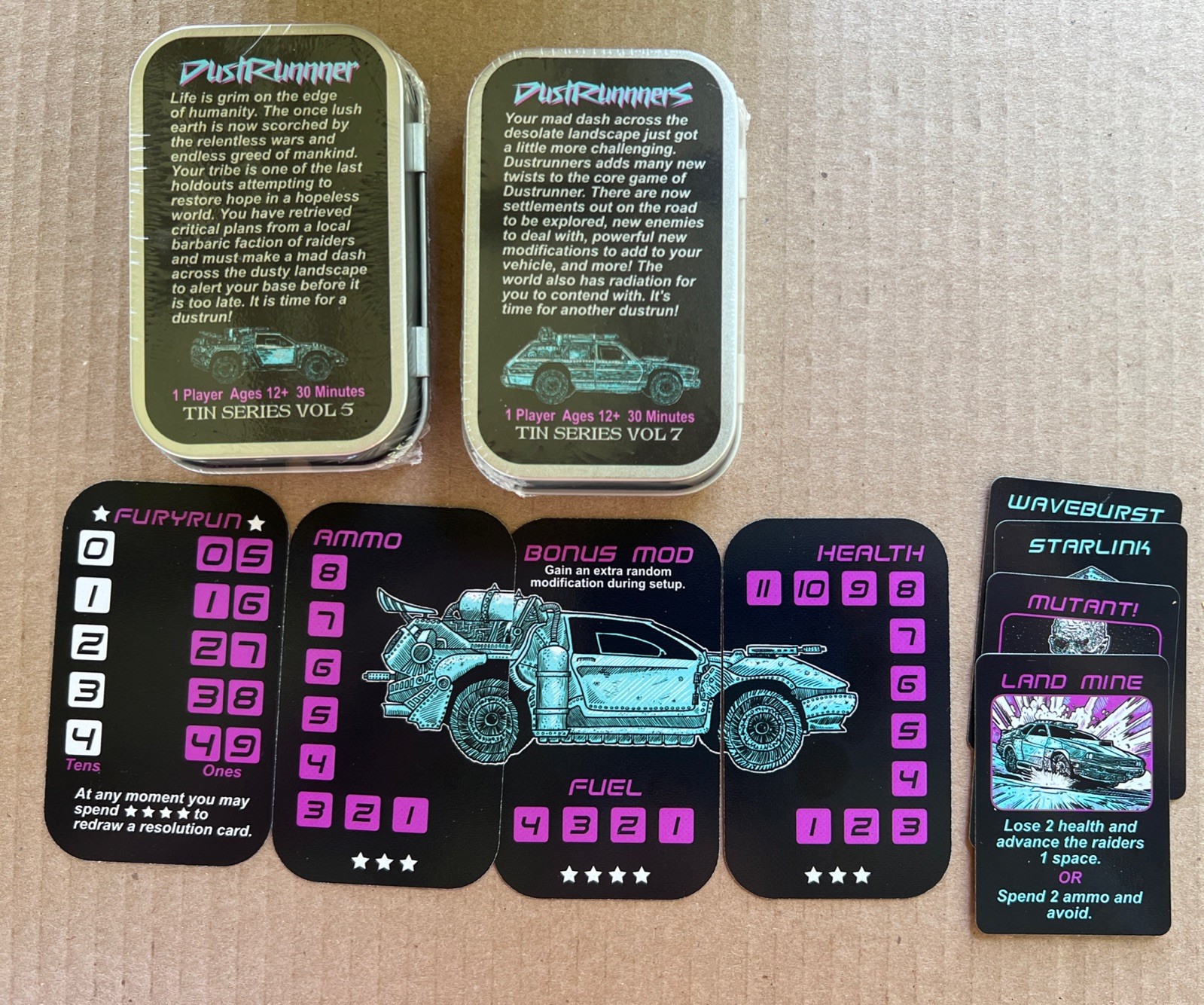 Dustrunner & Dustrunners Game Plus Cards From Gnome Pack #1 , Grey Gnome Games