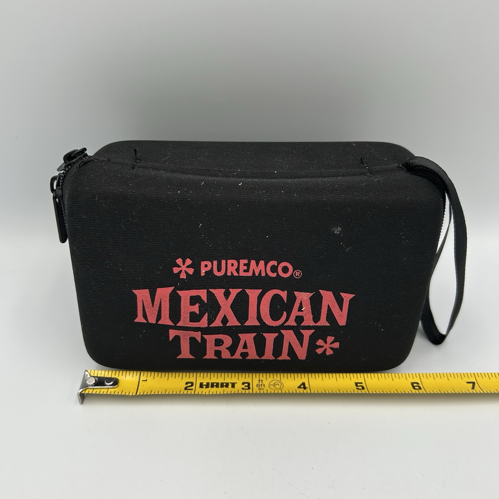 Puremco Mexican Train To Go 91 Dominoes 7 Trains Zipper Case Numbered Dominoes