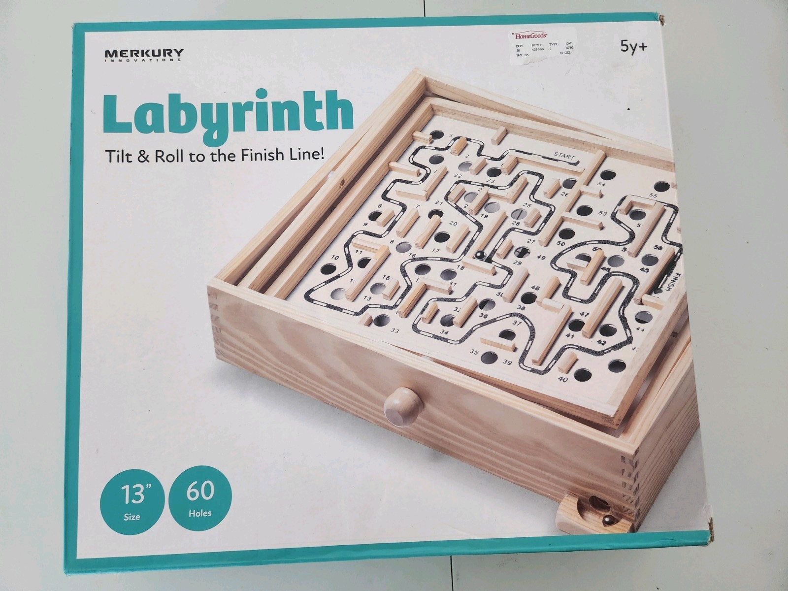 Classic Labyrinth Wooden Marble Maze Game ~ Tilt Board Roll Ball Skill Focus Toy