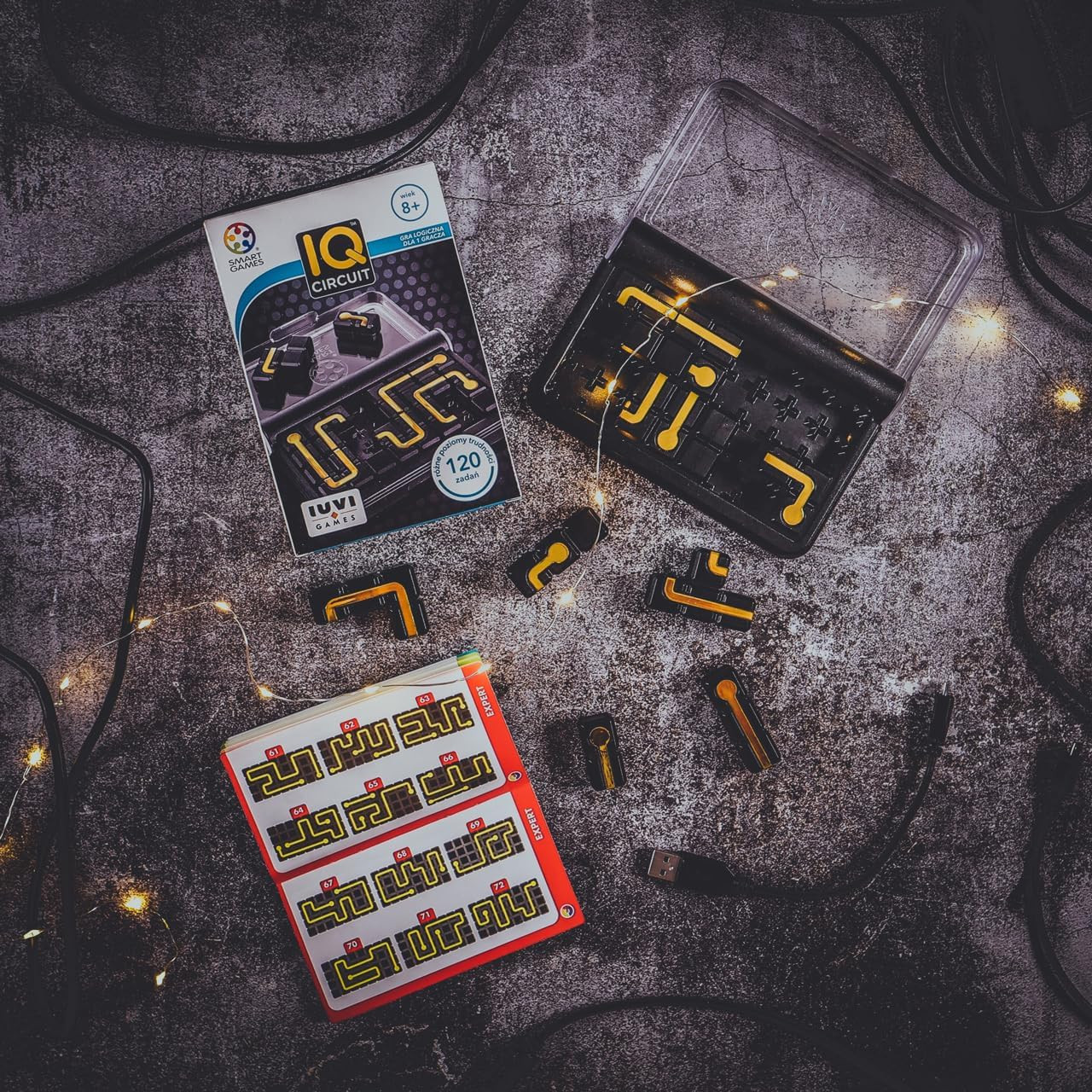 Smartgames IQ Circuit Portable Travel Game with 120 Challenges for Ages 8-Adult