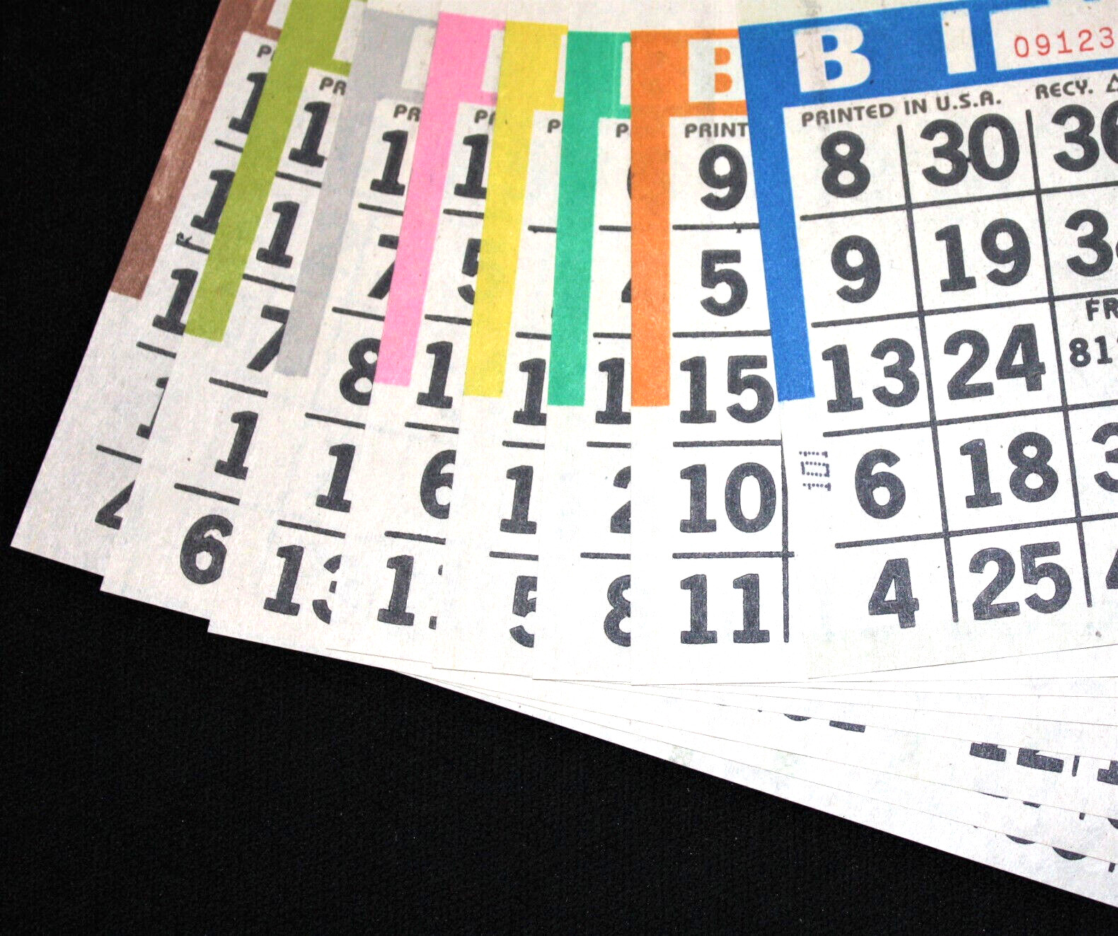 BINGO PAPER Cards Sheets 6 on 8 Blue Border – 10 pack