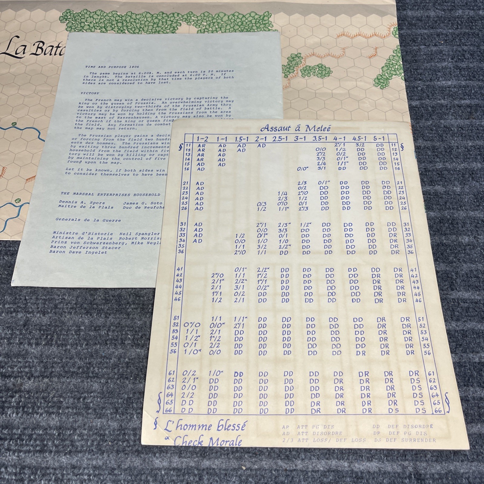 Vintage Napoleon: La Bataille d’Auerstadt 1st Ed. War Board Game Marshal 1978
