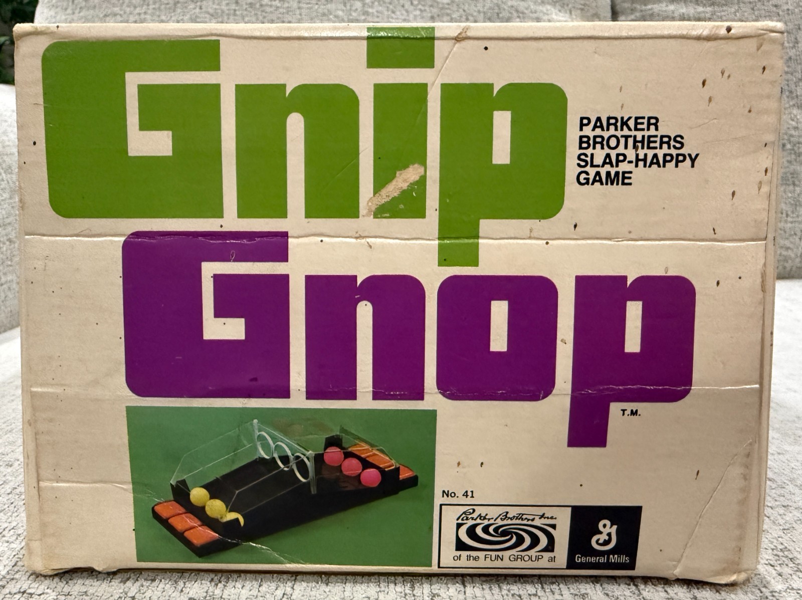 Gnip Gnop Vintage 1971 Parker Brother Slap Happy Game Original Box READ