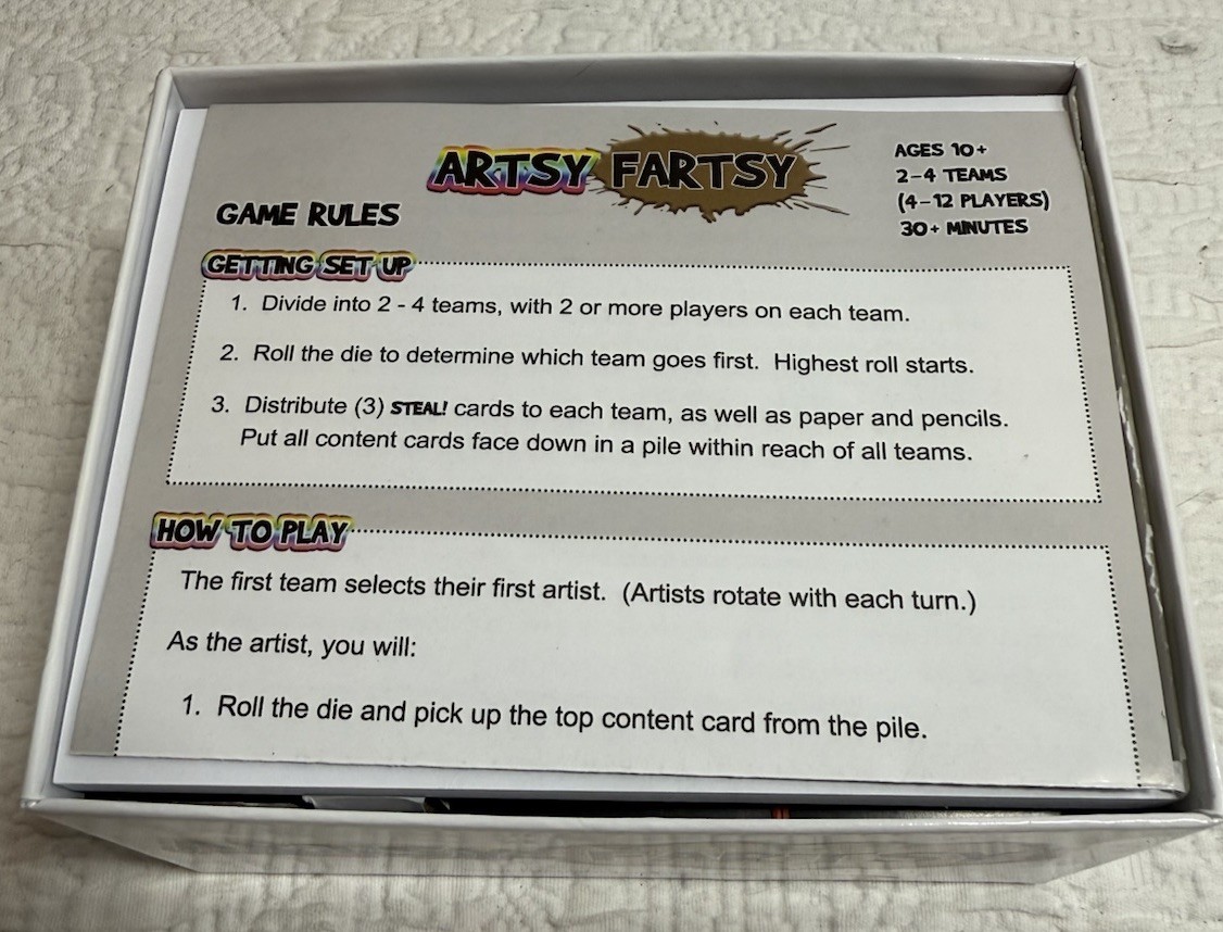 ARTSY FARTSY – Not Your Parents’ Drawing Game by TwoPointOh Games ~ NEW SEALED