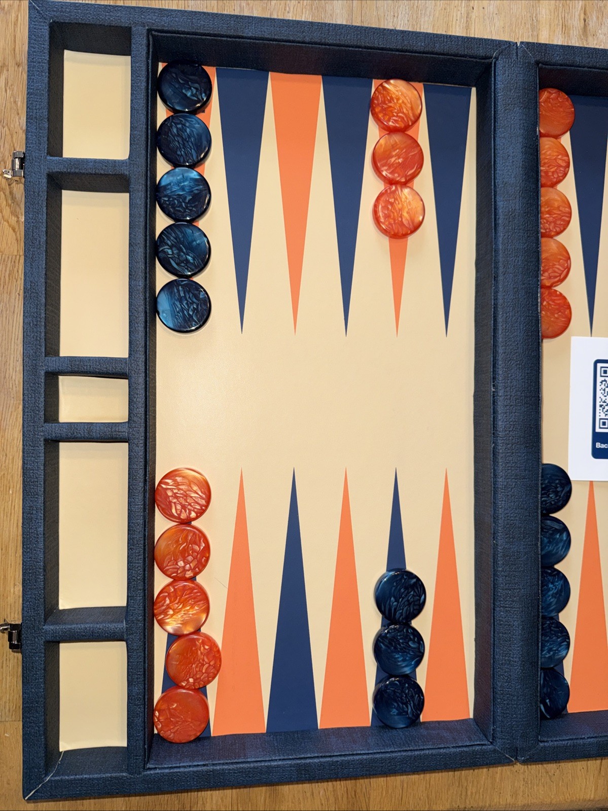 First Trust Backgammon Promotional Set High Quality Large 27″ x 21″