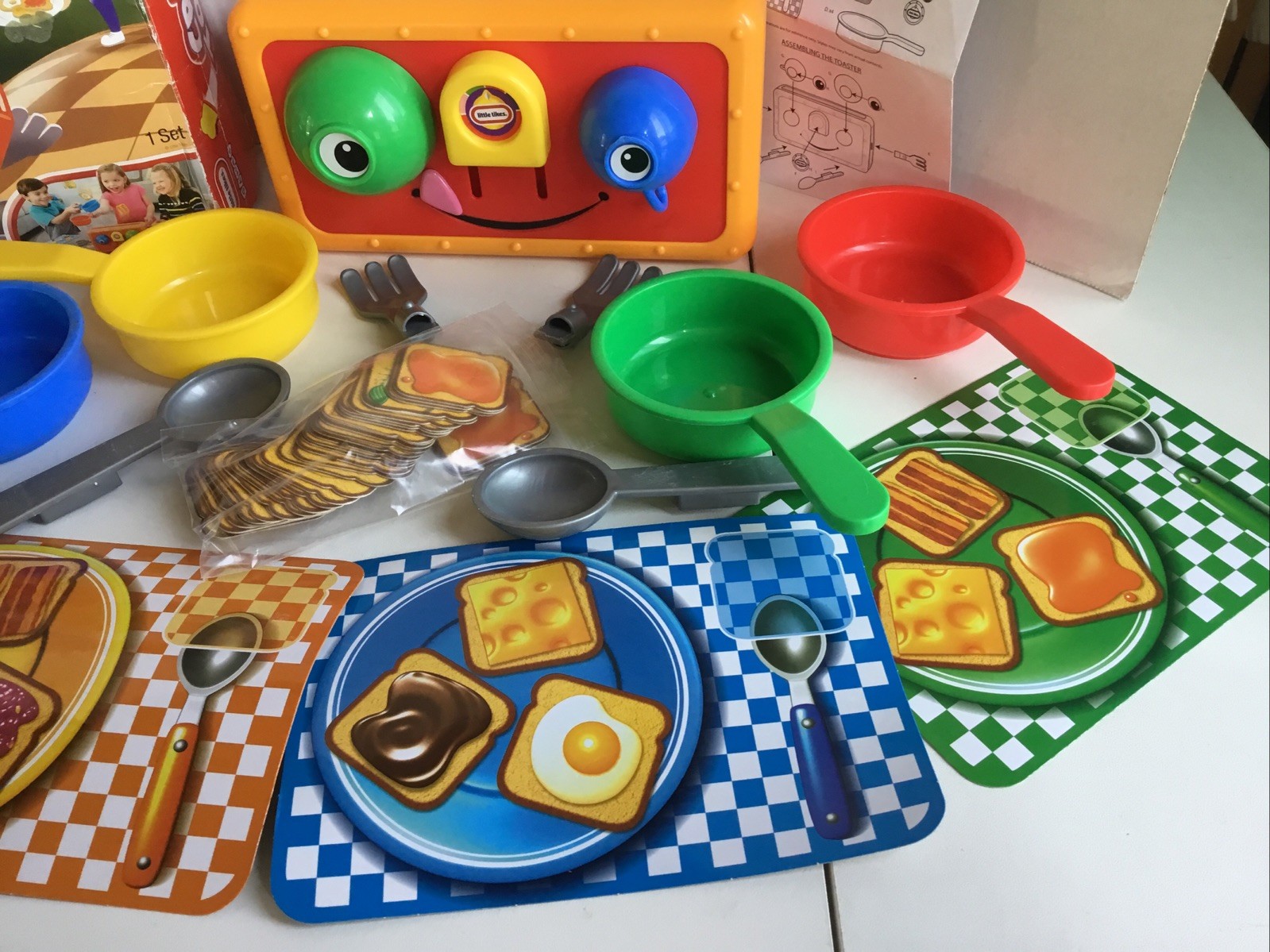 Vintage Little Tikes Crazy Toaster Game Catch & Match Toast Game Near Complete