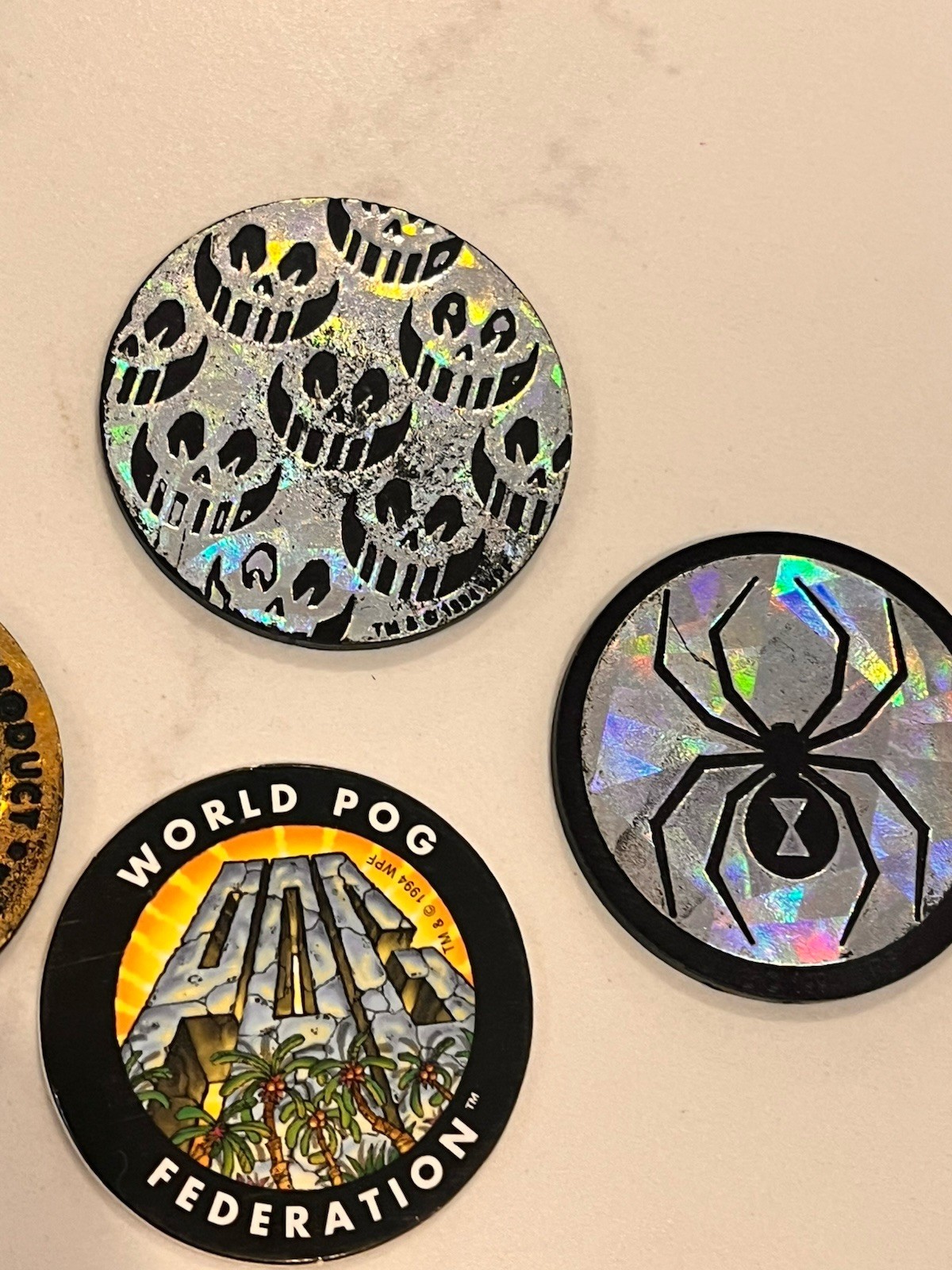 Lot of 13 Pogman Pogs Slammer The World Pog Federation Authentic POG Brand WPF
