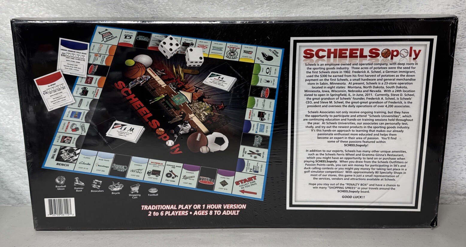 Scheelsopoly ~ Sporting Goods Co. ~ Board Game (2-6 Players) NEW Sealed Game
