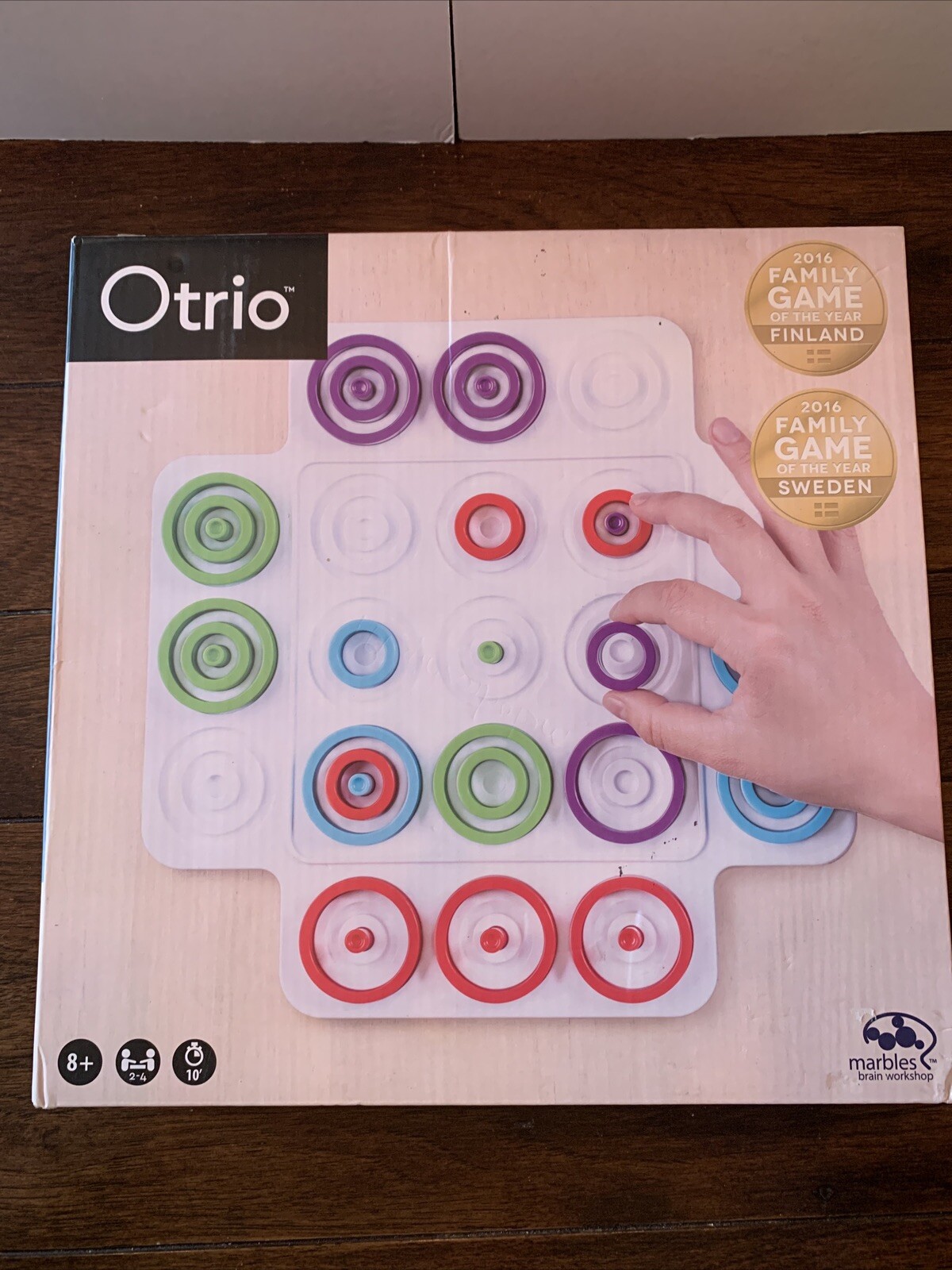 Otrio – Strategy Game Board Unused by Marbles Brain Workshop Complete Game