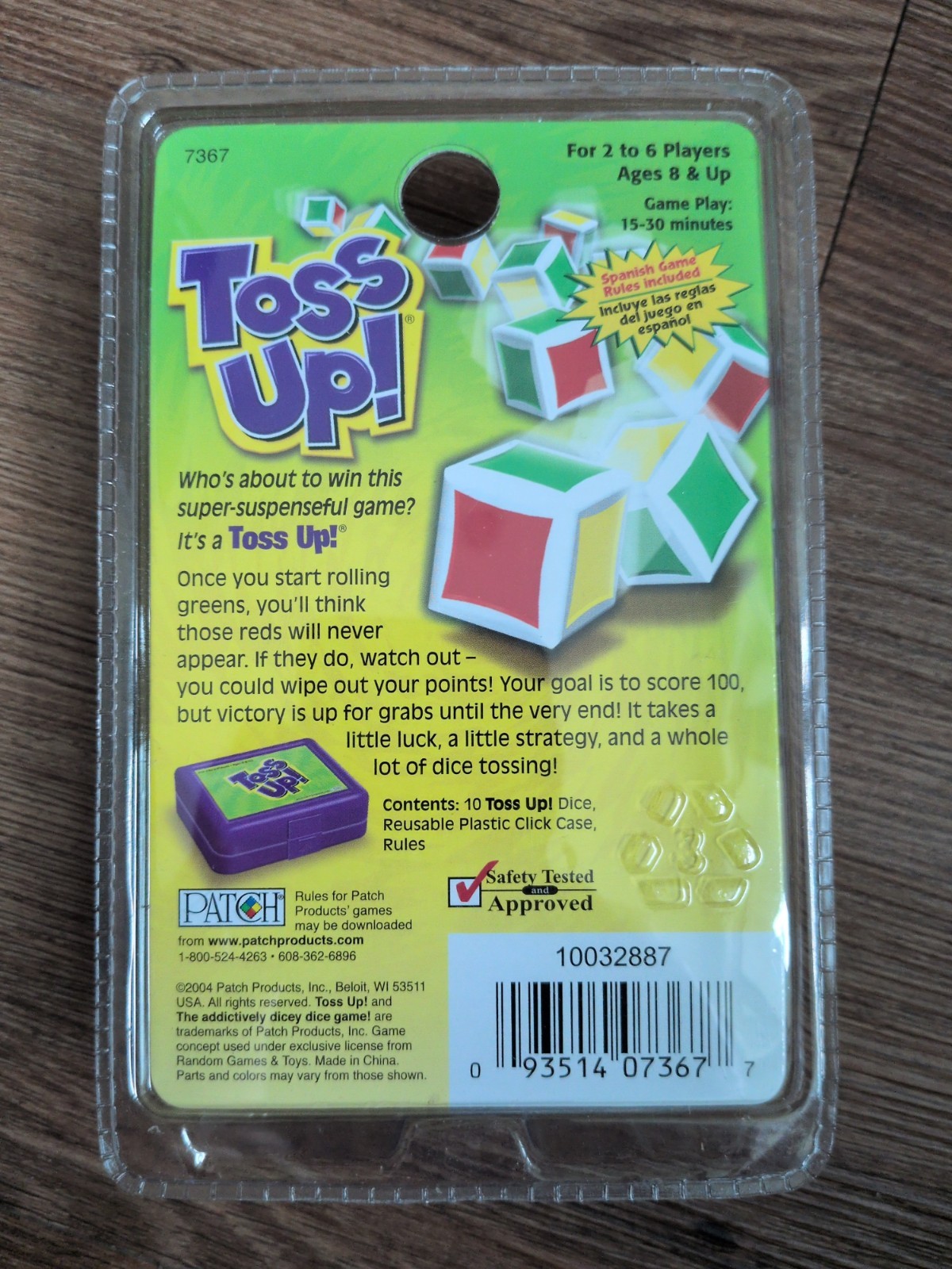 Vintage Toss Up! The Addictively Dicey Dice Game! 2004 Patch Products – Sealed