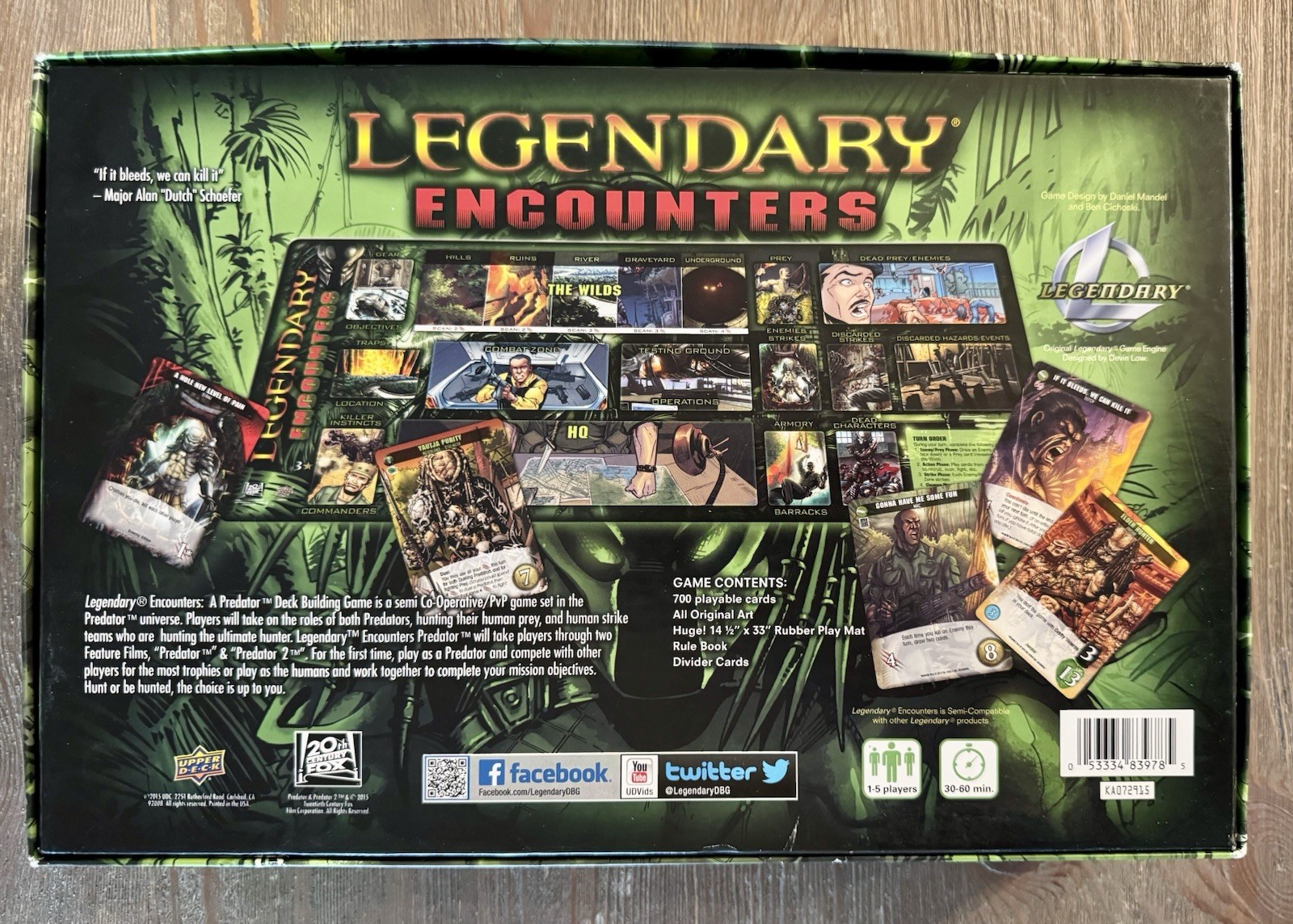Legendary Encounters Predator Deckbuilding Card Board Game – Complete, Sleeved