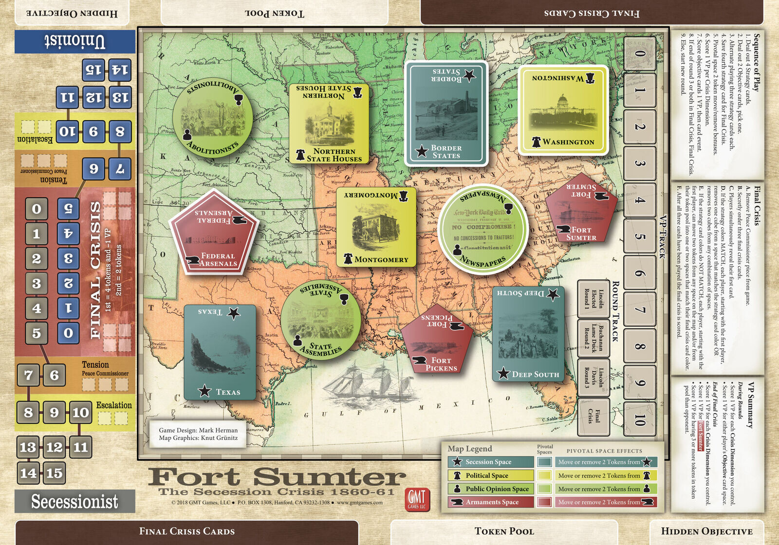 GMT Games: Fort Sumter: The Secession Crisis, 1860-61 NISW Fast Shipping